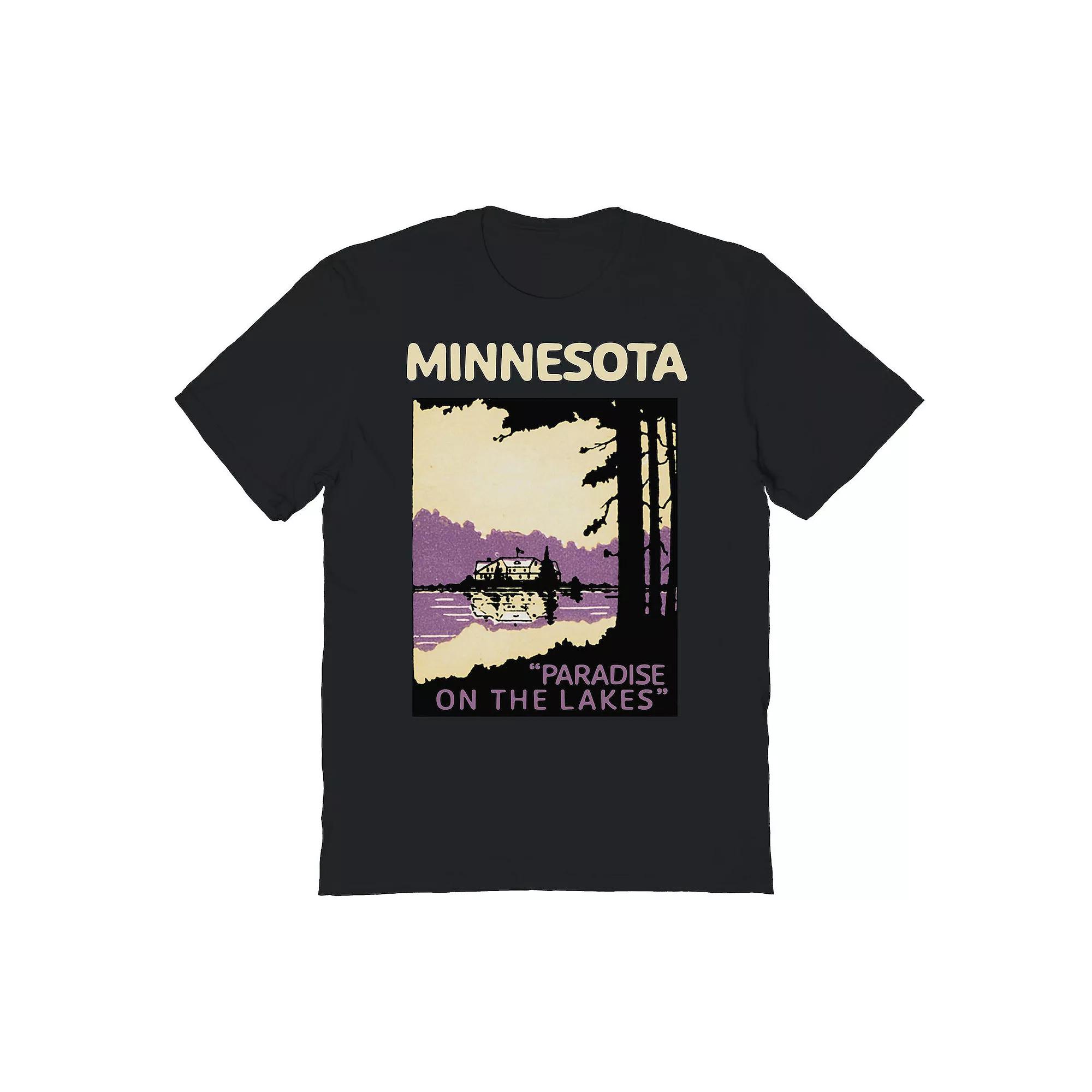 Men's Minnesota Black Graphic Tee,  Product Image