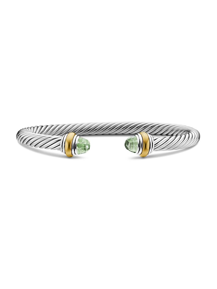 Womens Classic Cable Bracelet in Sterling Silver Product Image