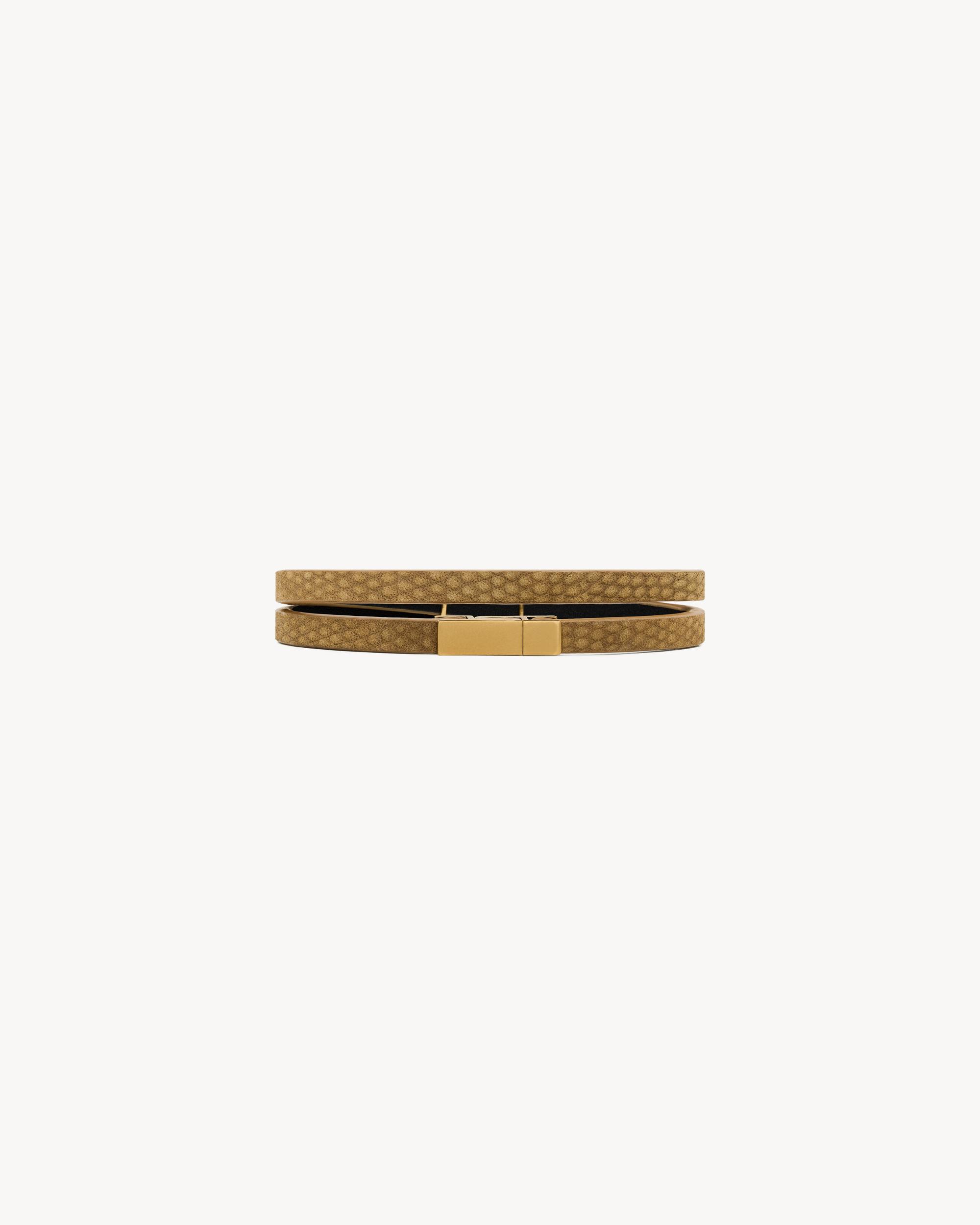 CASSANDRE double-wrap bracelet in leather Product Image