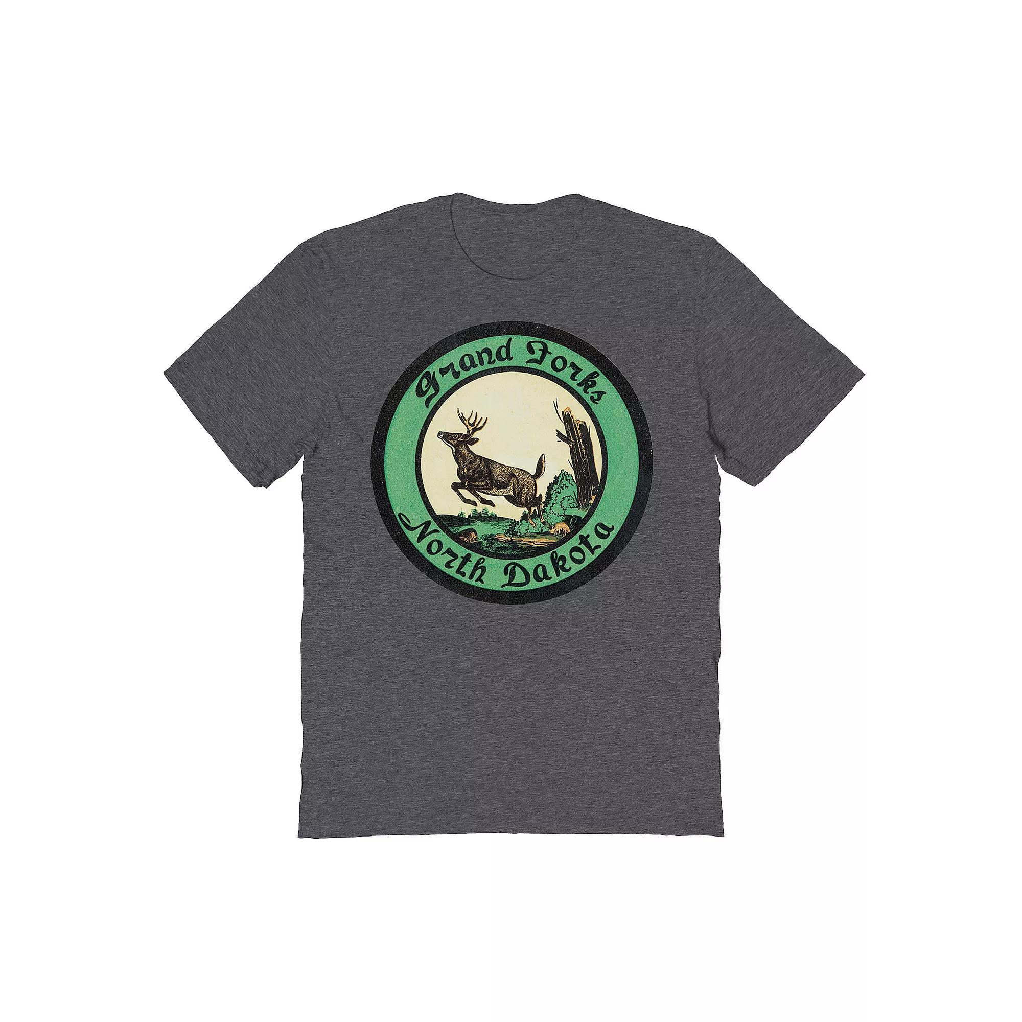 Men's North Dakota Graphic Tee, Size: Small, Dark Grey Product Image