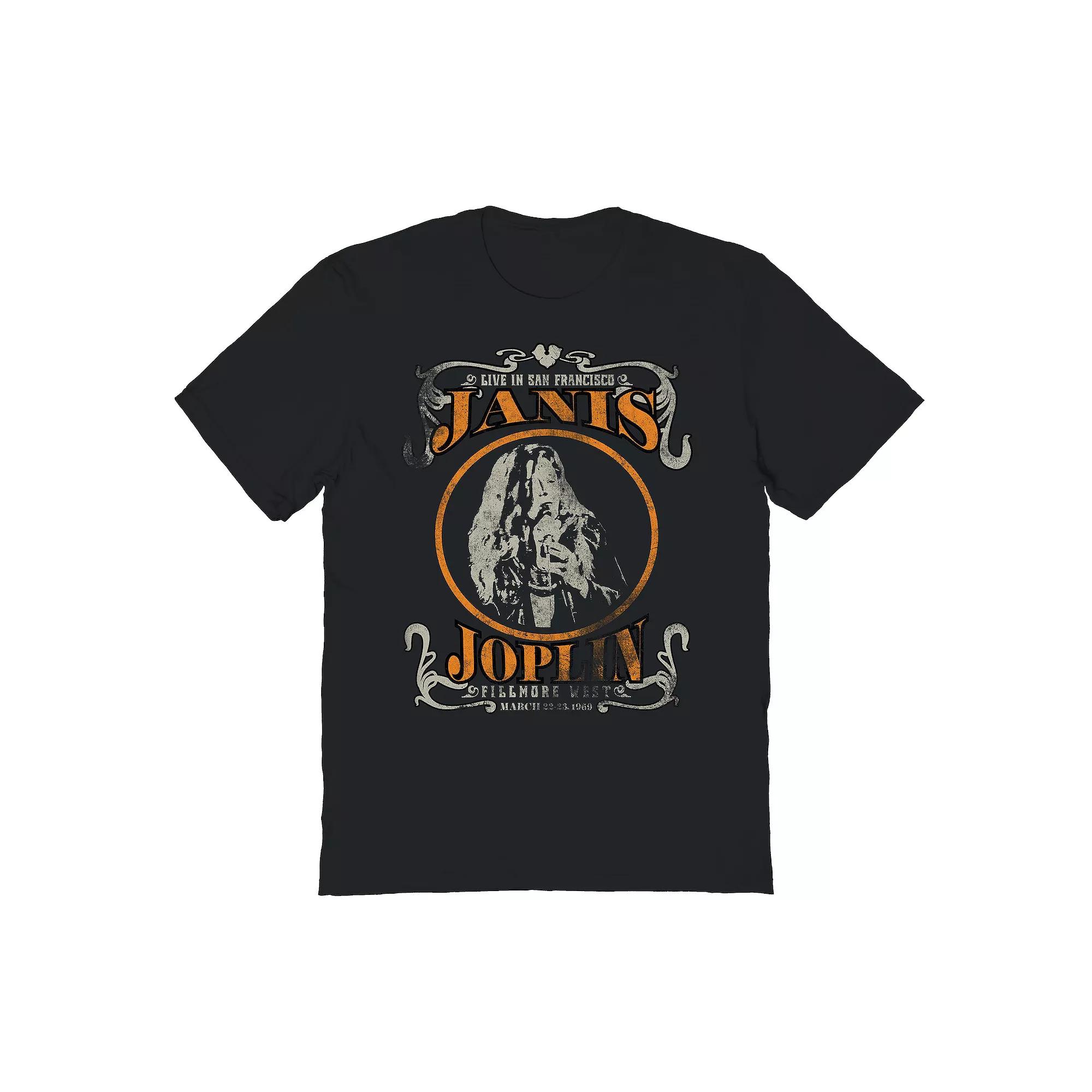 Men's Janis Joplin Live Graphic Tee, Size: Small, Black Product Image