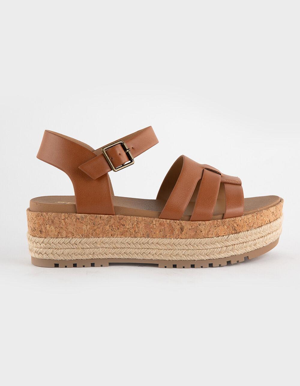 SODA Tabata Womens Platform Sandals - NATURAL Product Image
