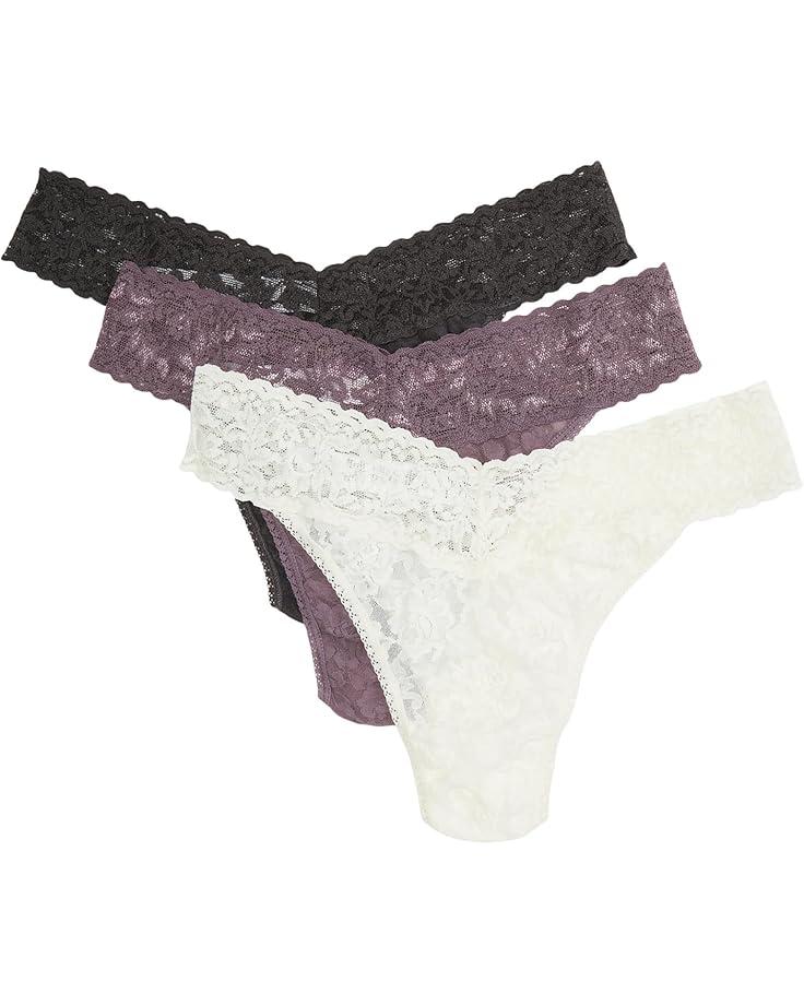 Women's Hanky Panky Signature Lace Low Rise Thong 3-Pack Product Image