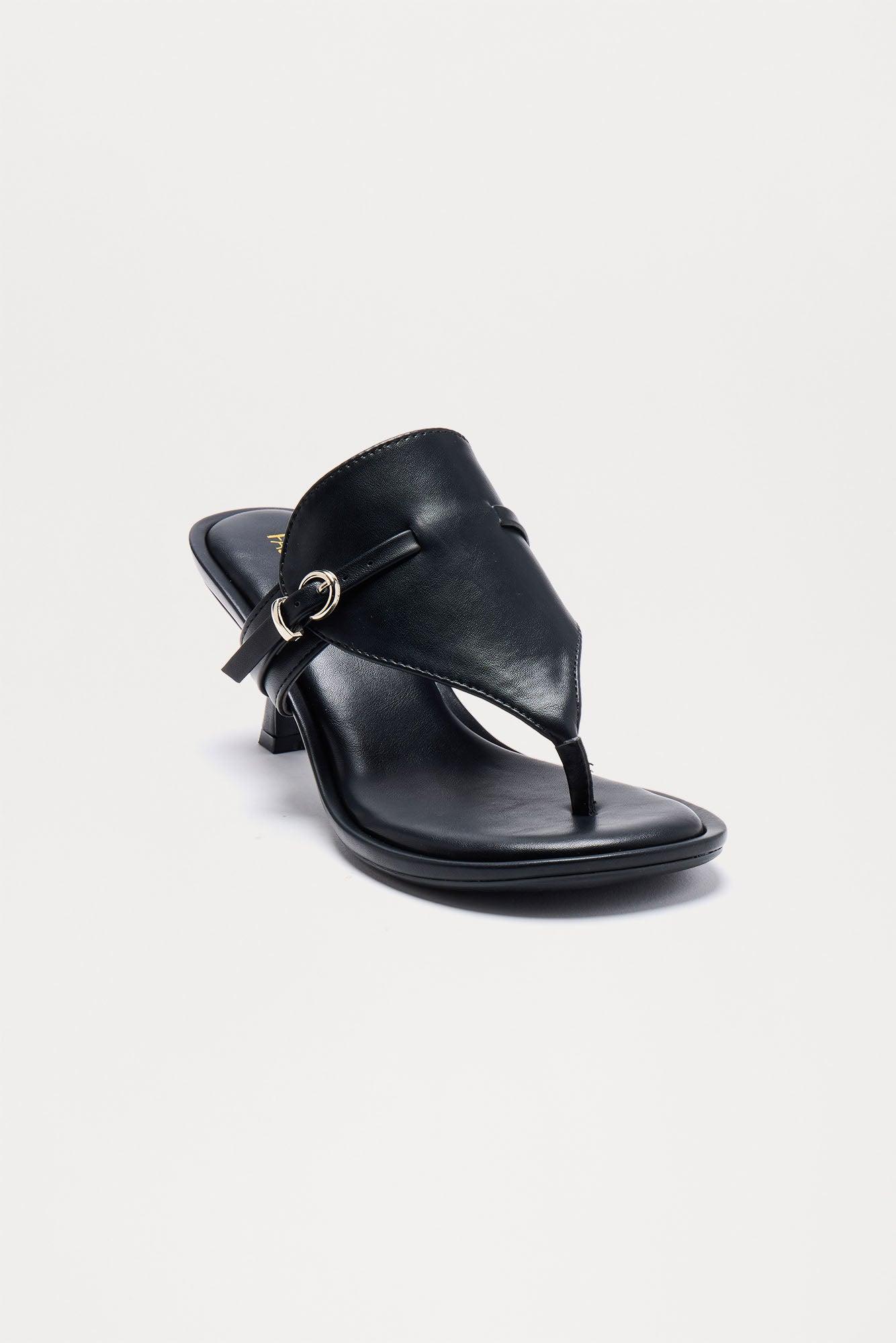 Capriana Buckle Thong Mules - Black Female Product Image