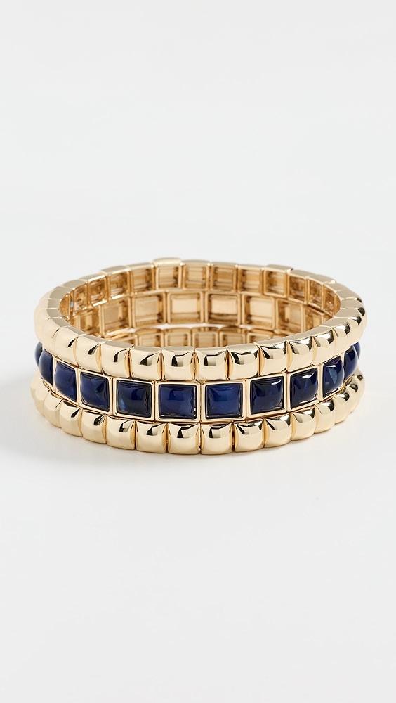 Roxanne Assoulin The Puffy Stud Stack Bracelet Set of 3 | Shopbop Product Image
