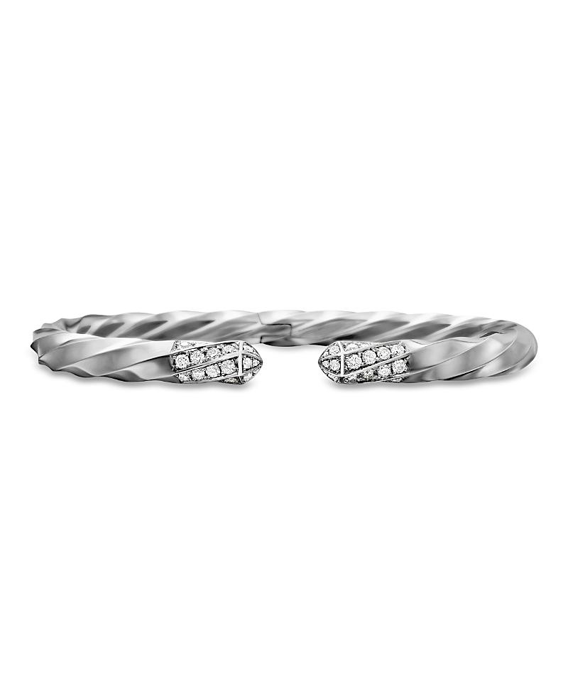 David Yurman Sterling The Cable Collection Diamond Cuff Bracelet Product Image
