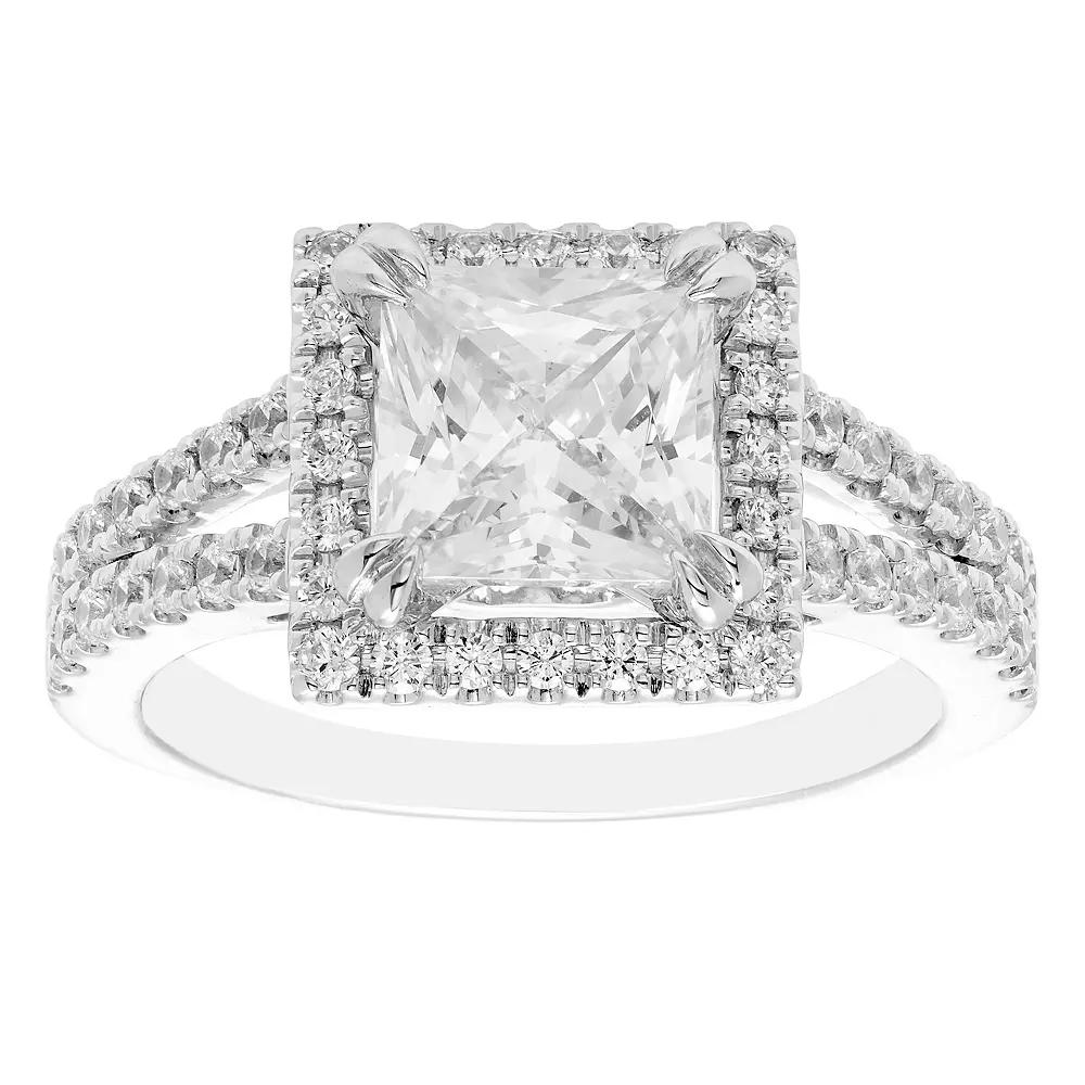 Evergreen Diamonds 14k White Gold 2 1/2 Carat T.W. IGL Certified Round Lab-Grown Diamond Engagement Ring, Women's,  Product Image