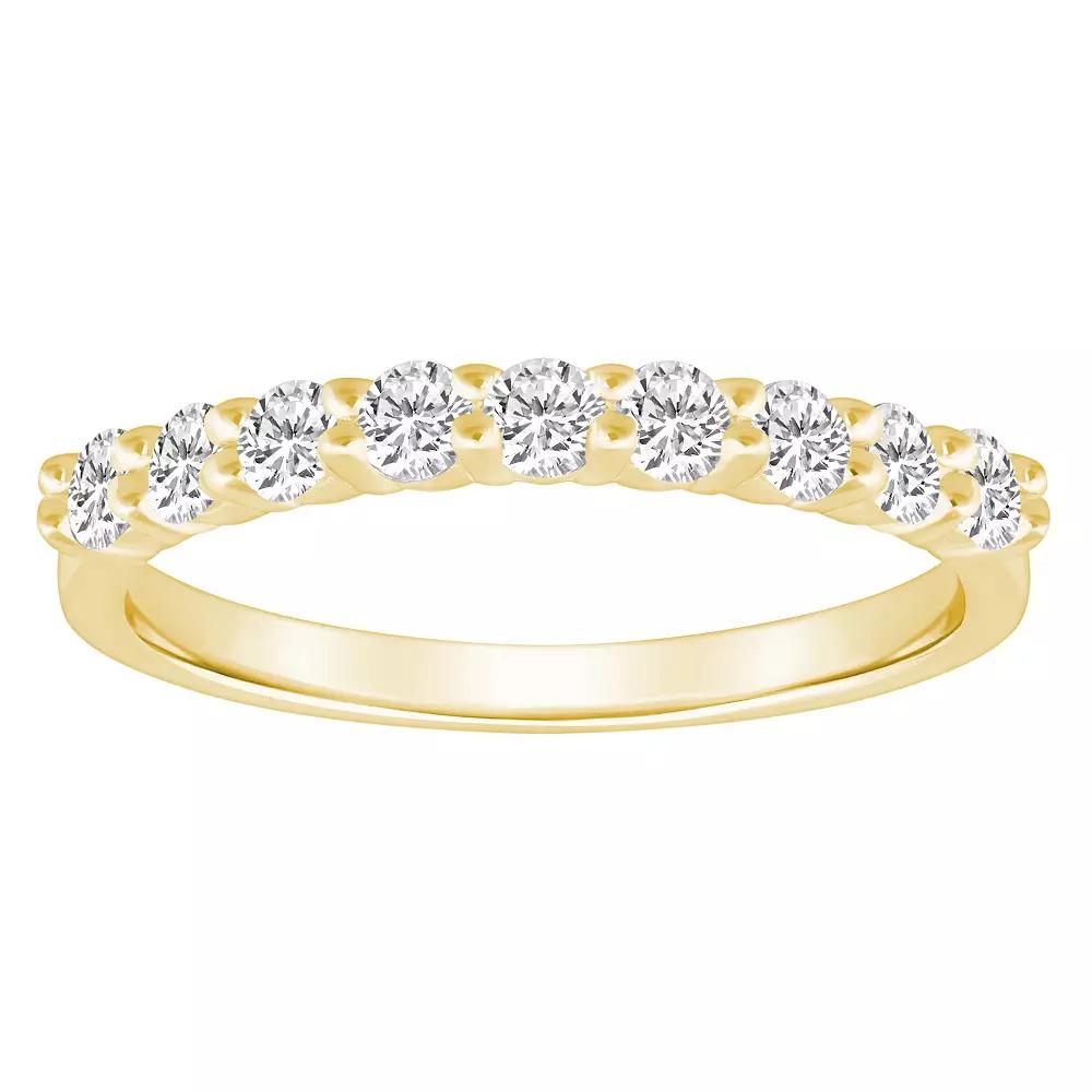Alyson Layne 14k Gold 1/2 Carat T.W. Diamond 9-Stone Wedding Band, Women's,  Product Image