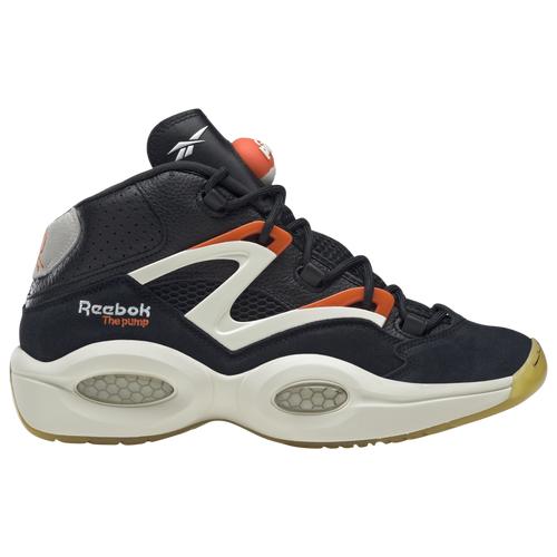 Reebok Mens Allen Iverson Reebok Question Pump - Mens Basketball Shoes Orange/White/Black Product Image
