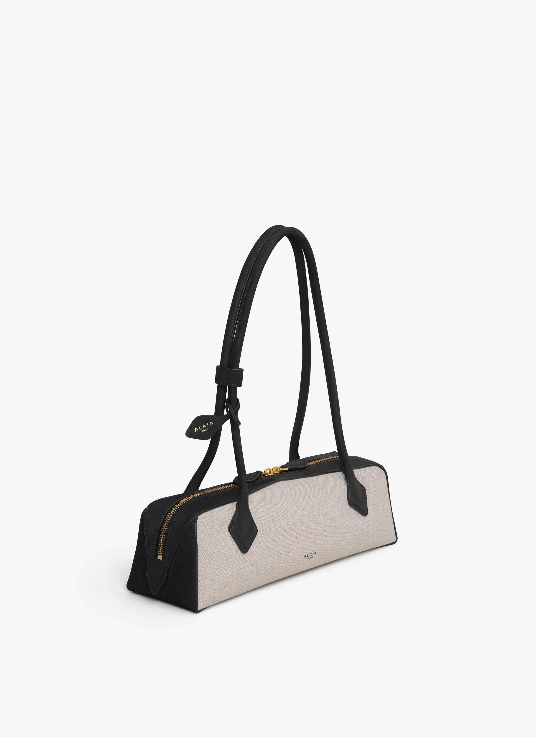 BLACK LE TECKEL MEDIUM BAG IN CANVAS AND NUBUCK Product Image