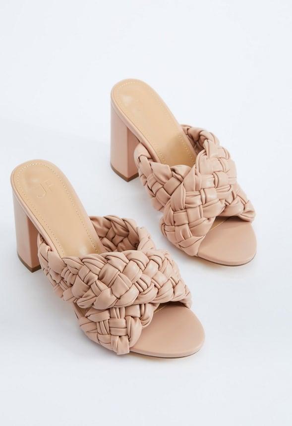 JustFab Margaux Platform Loafer Pump Womens Black/ White Size 8.5 Product Image