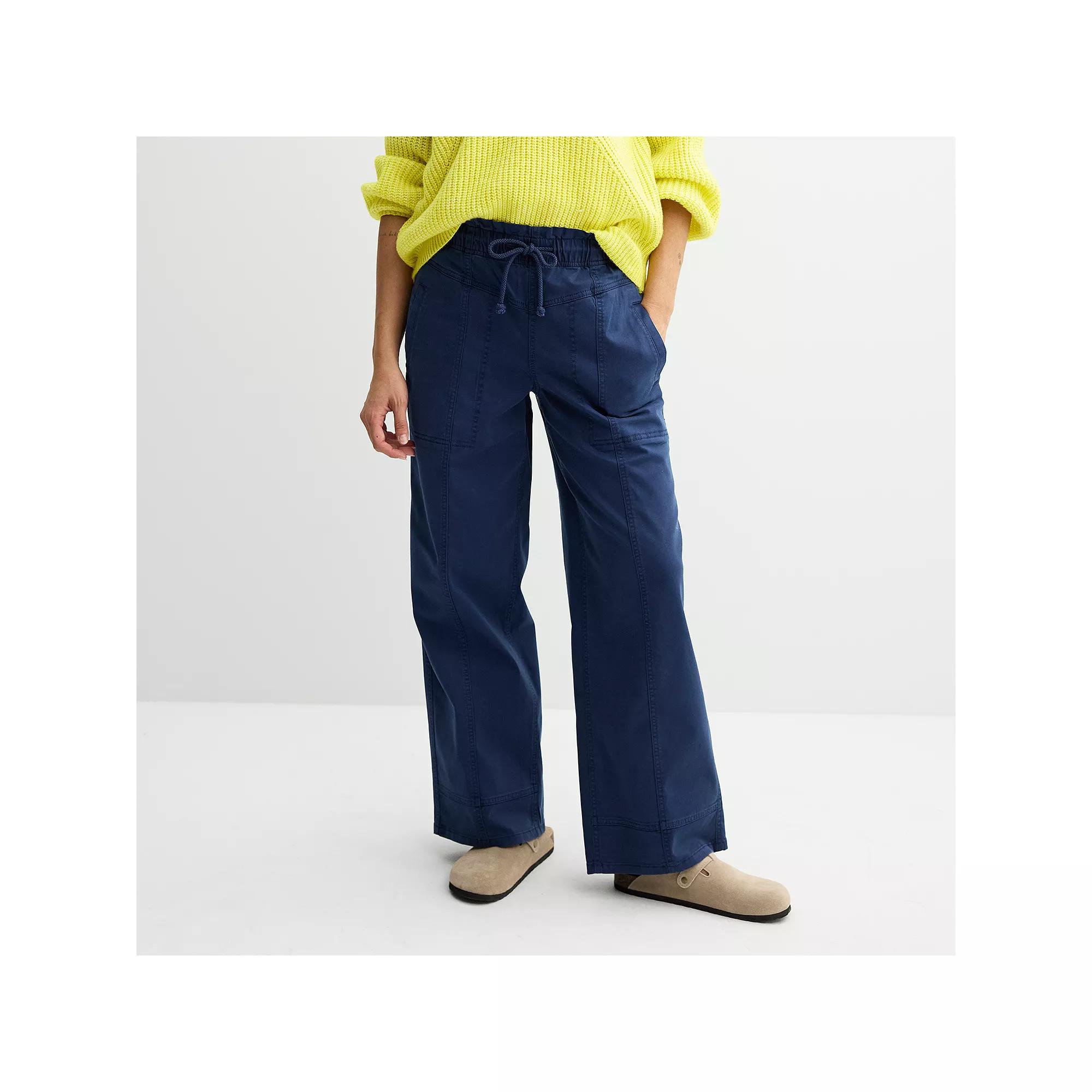 Women's Sonoma Goods For Life® Drawstring Utility Pants, Size: Large, Velocity Blue Product Image