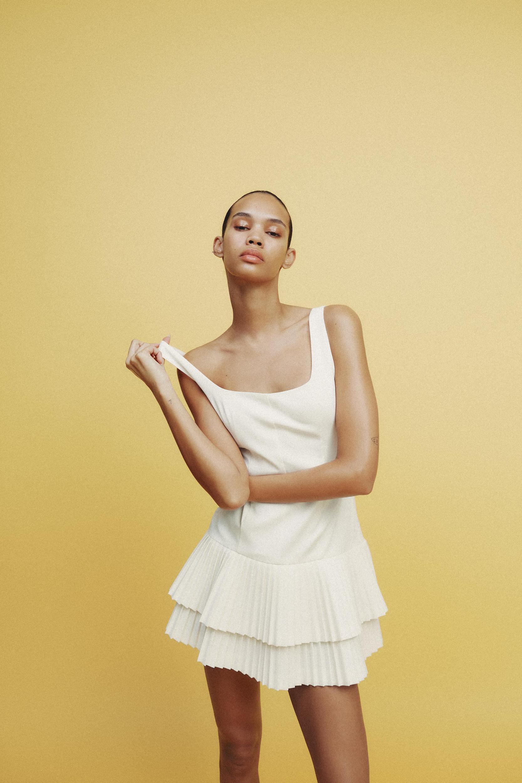 BOX PLEAT JUMPSUIT DRESS Product Image