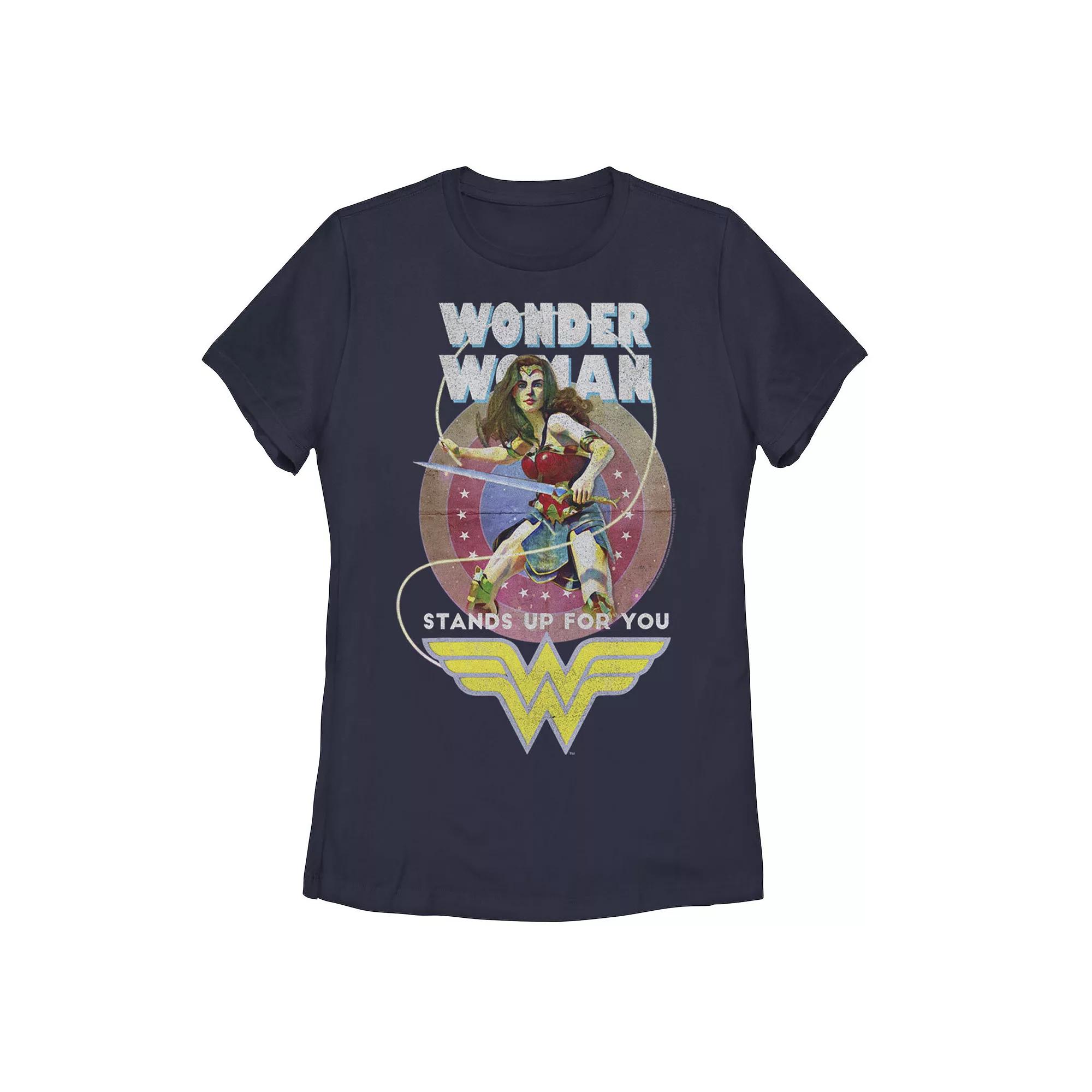 Juniors' DC Fandome Wonder Woman Stands Up For You Graphic Tee, Women's, Size: Medium, Royal Product Image