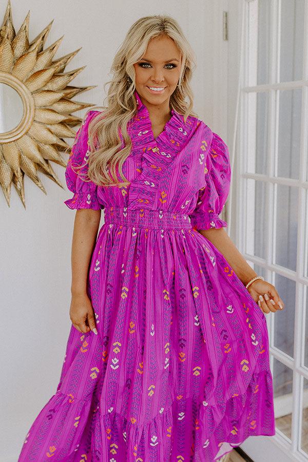 Sunday Chic Floral Midi Dress Product Image