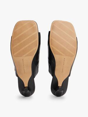 Leather Kitten-Heel Slide Product Image