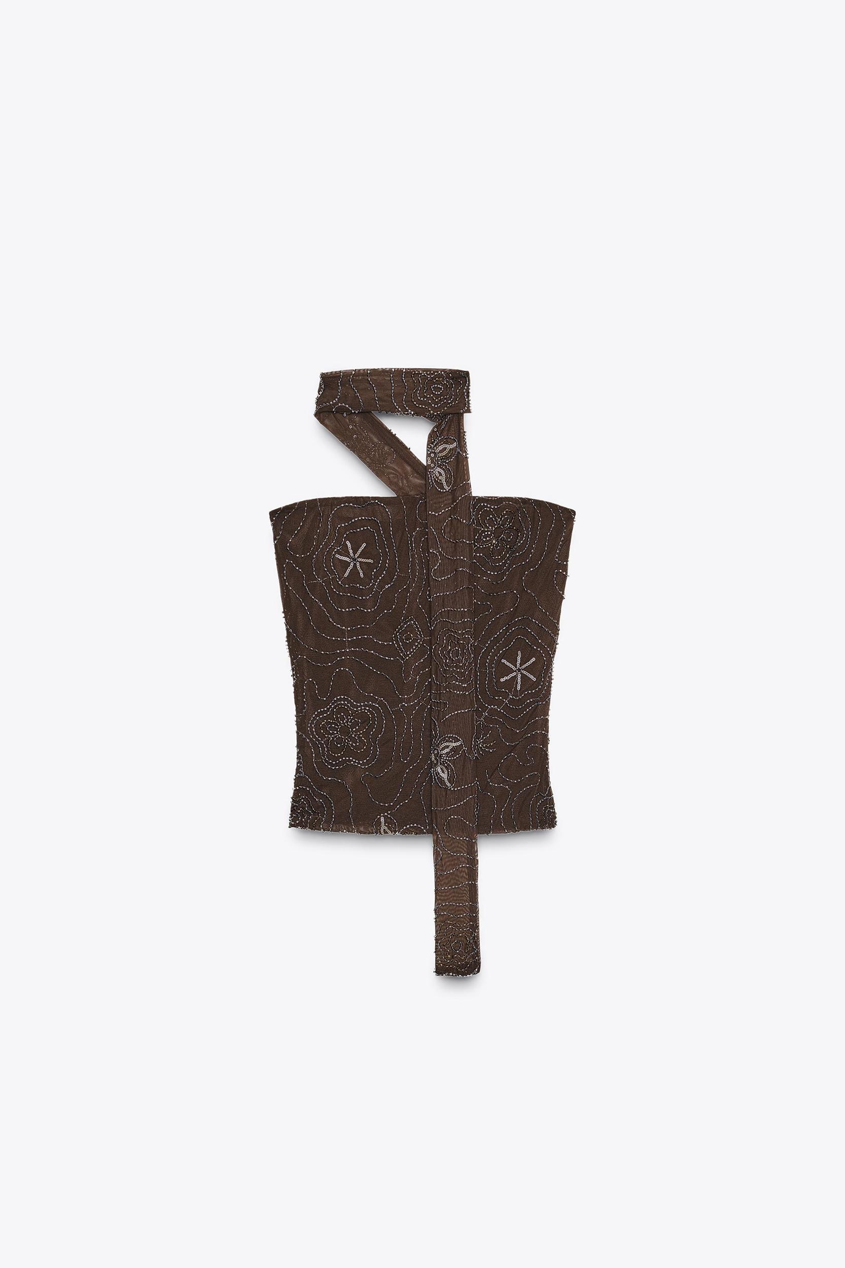 BEADED SCARF TOP Product Image