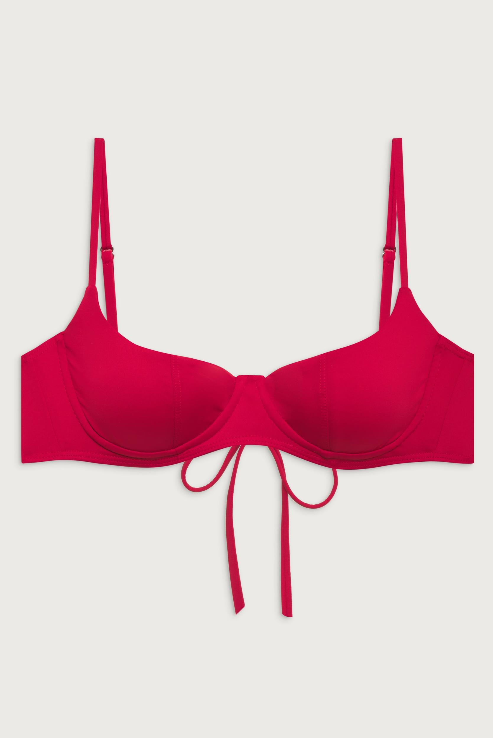 Cola Underwire Bikini Top - True Red Product Image