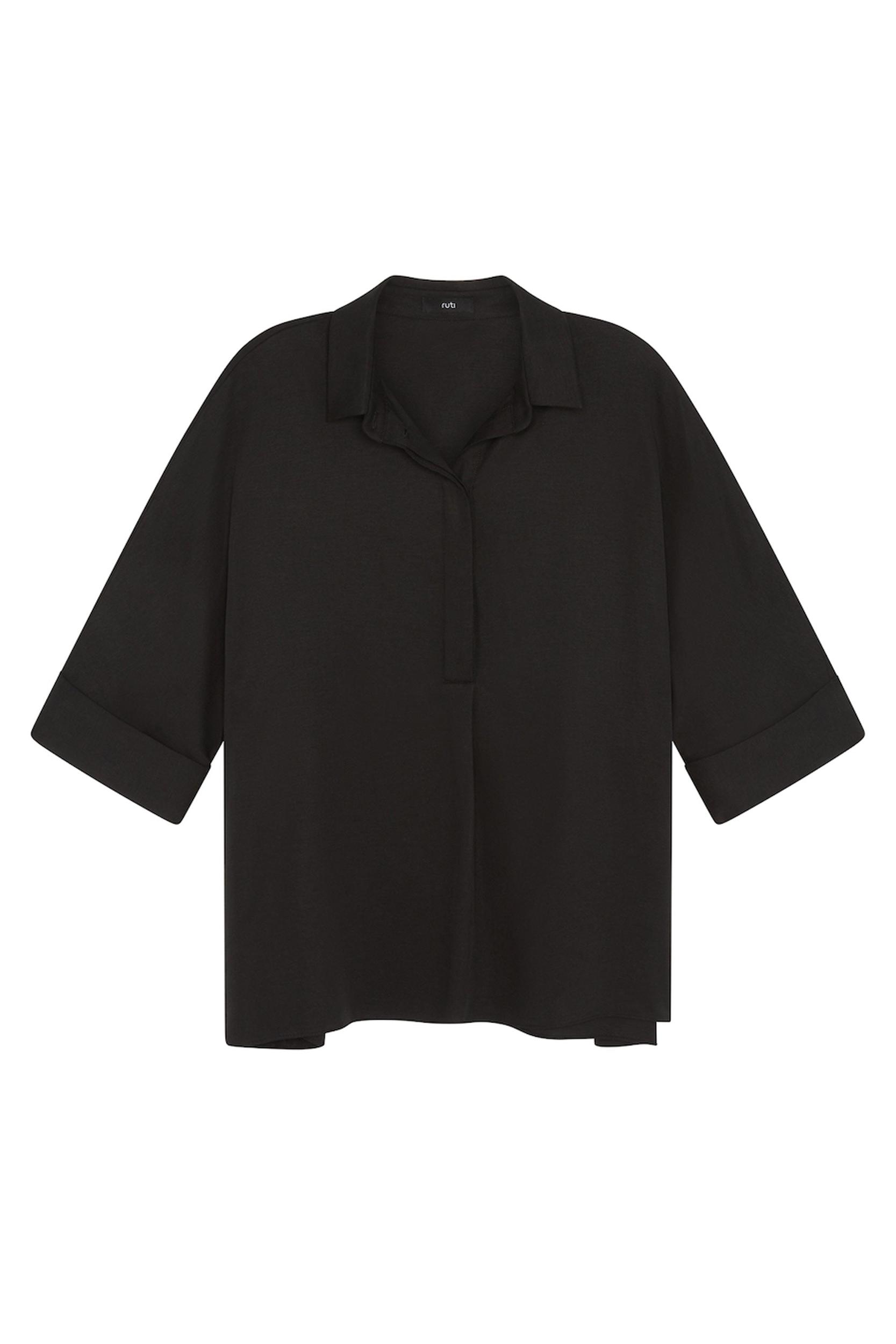 Oversized Linen Blend Pullover Blouse Product Image