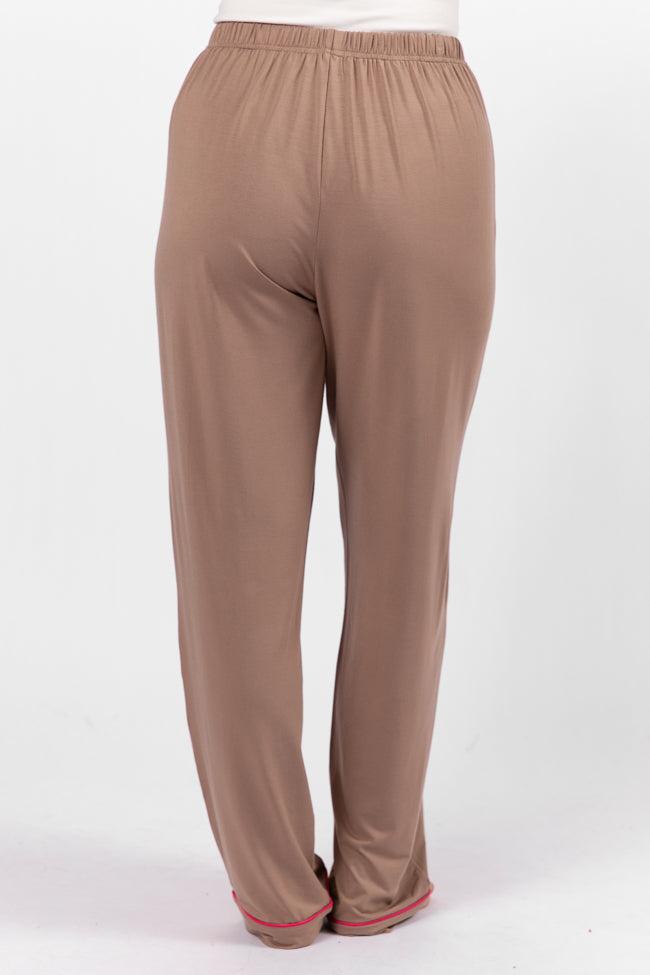 Good To Get Away Brown Pajama Set FINAL SALE Product Image