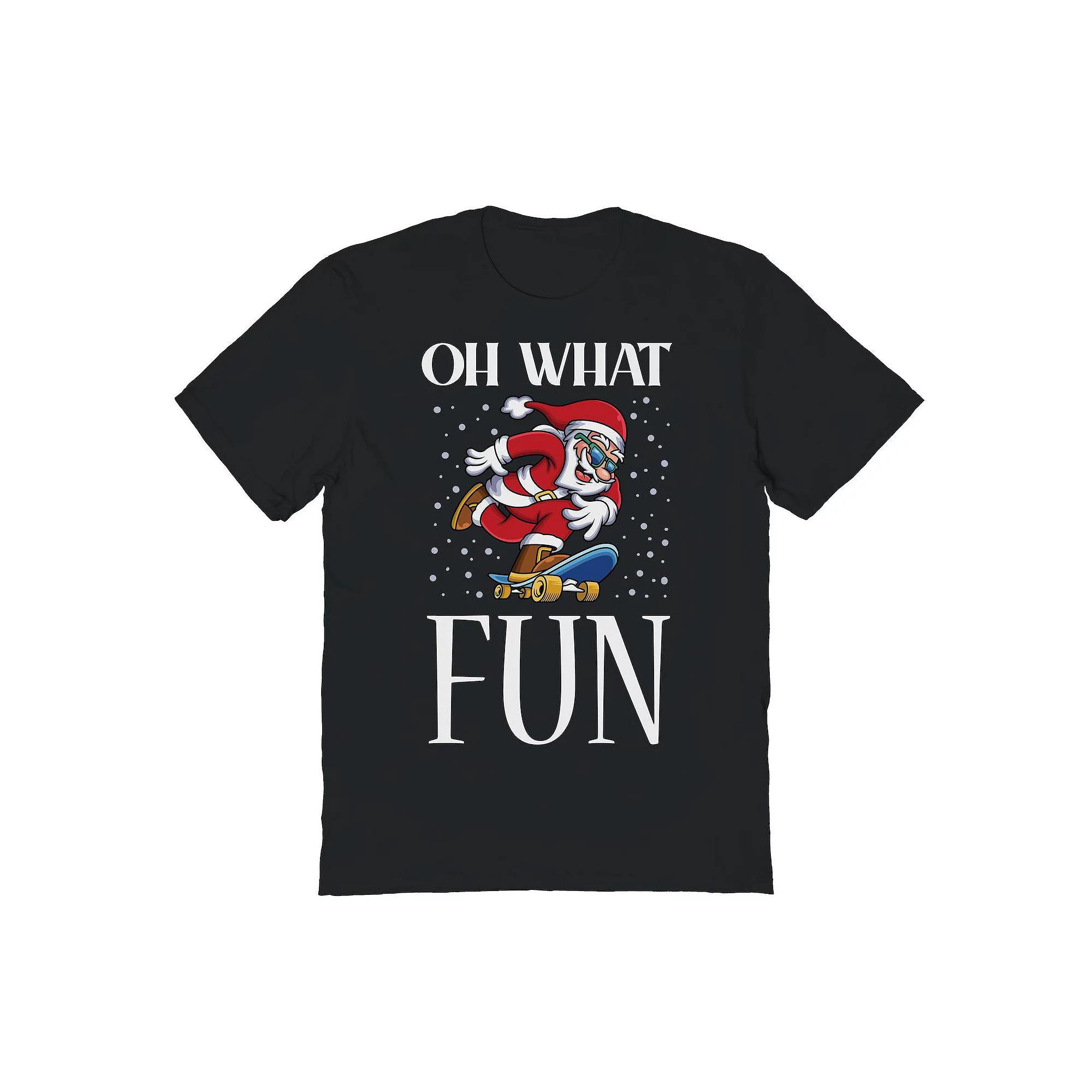 Men's Santa Oh What Fun Christmas Graphic Tee, Adult Unisex,  Product Image