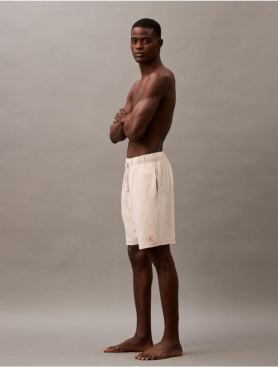 Calvin Klein Mens Flex Lounge Sleep Shorts - White Product Image