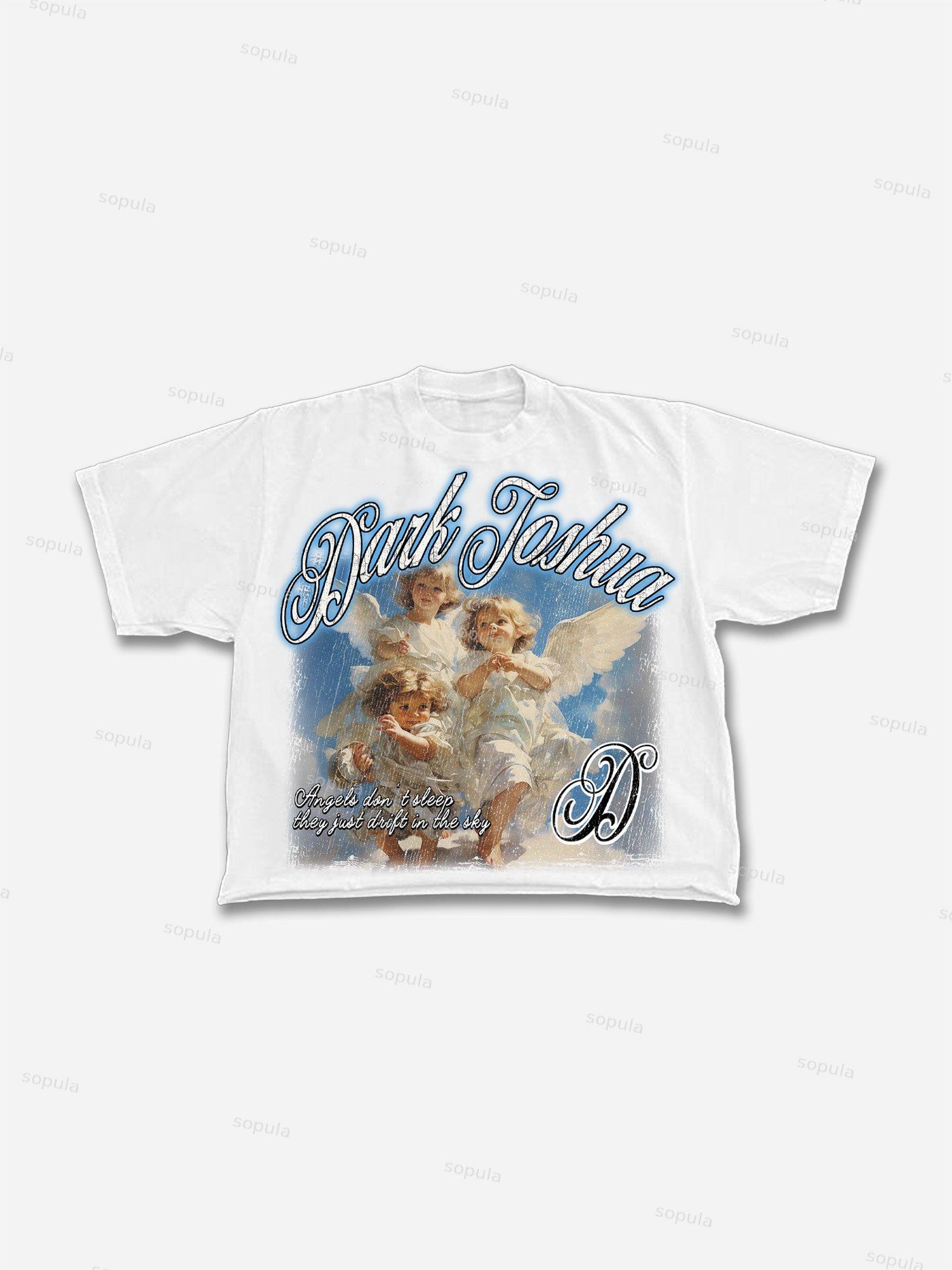 Angelthic Angel Playful Graphic Cotton T-shirt Product Image