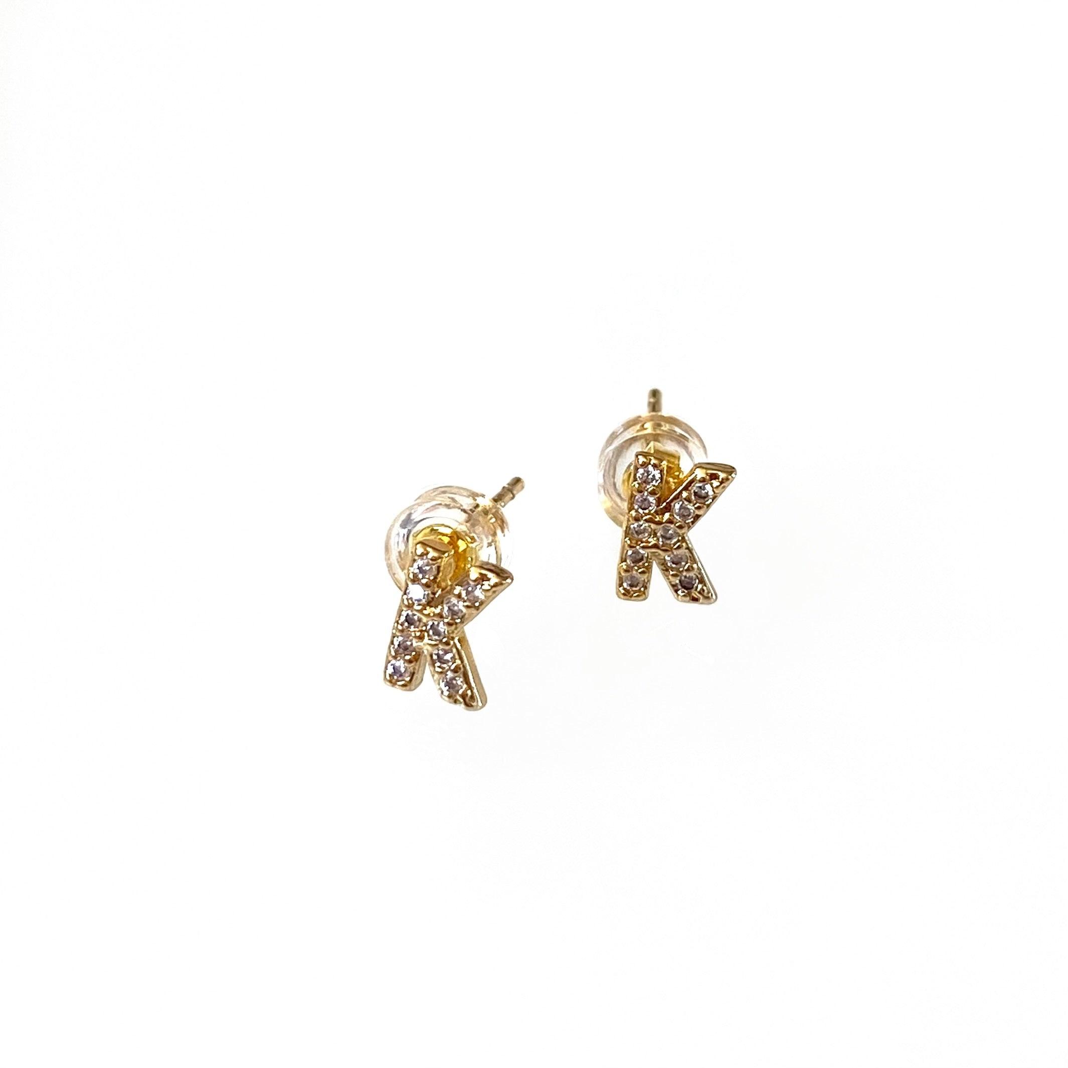 Gold Initial Studs Product Image