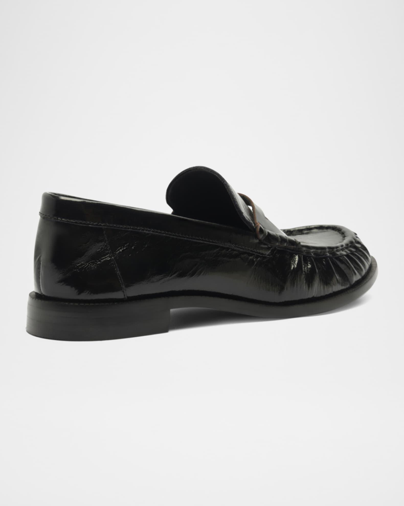 Tyche Shiny Leather Penny Loafers Product Image