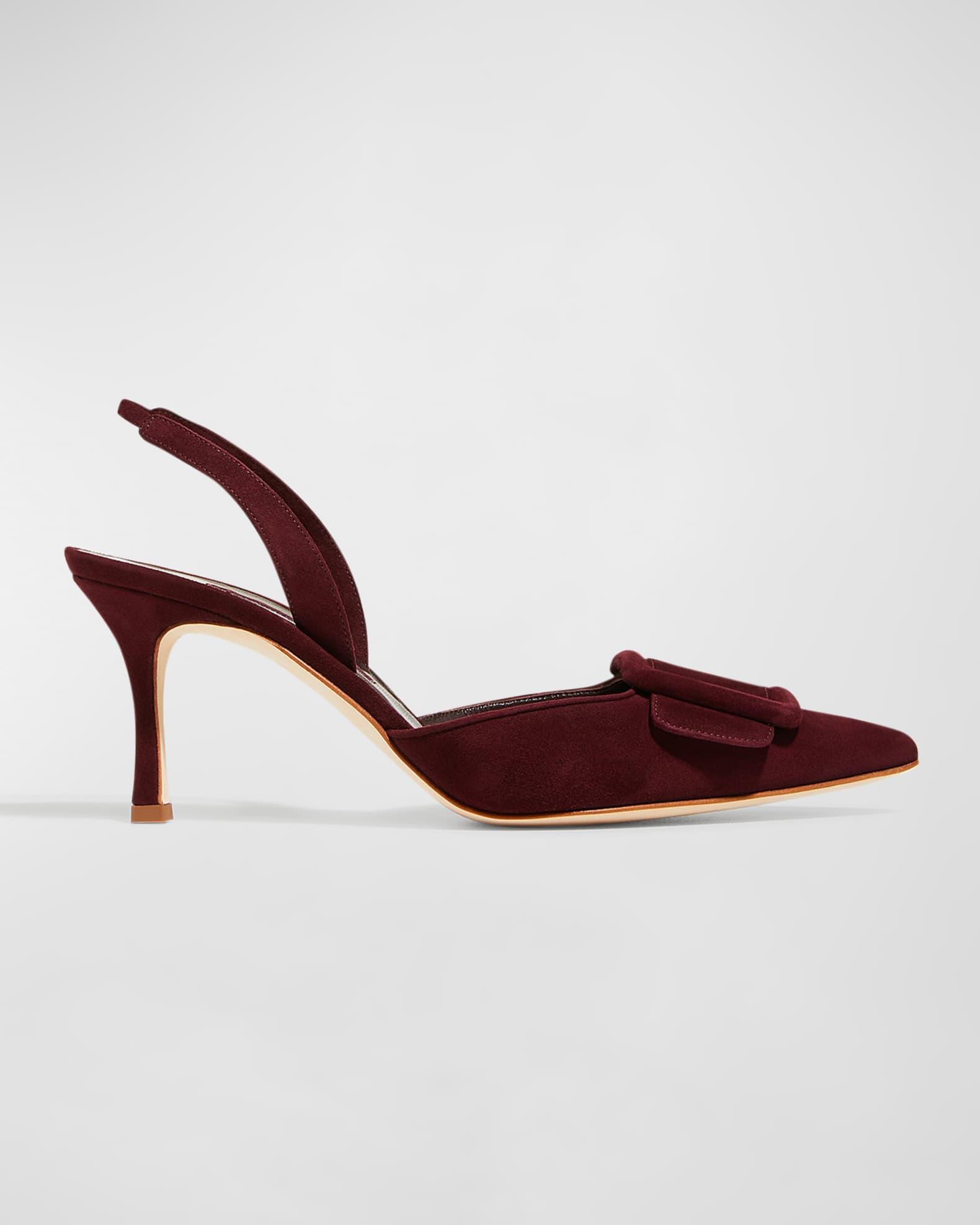 Maysli Suede Buckle Halter Pumps Product Image
