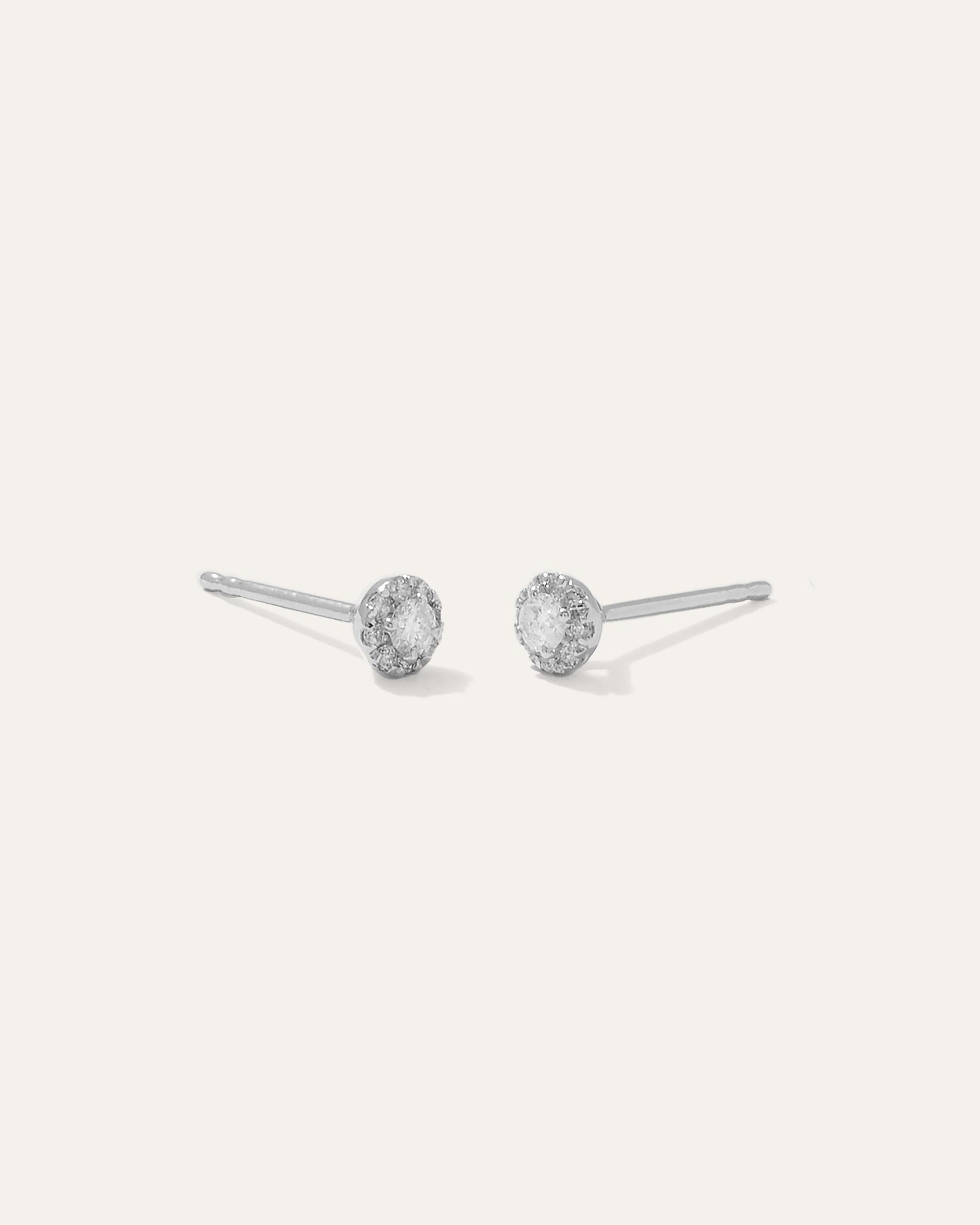 Quince | Women's 14K Gold Diamond Halo Studs Product Image