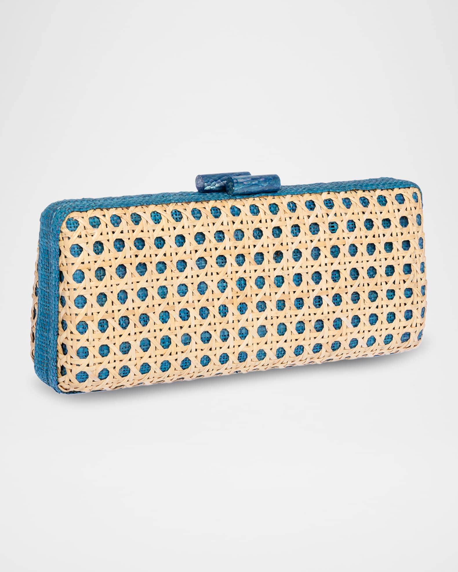 Alessandra Cutout Raffia Long Clutch Bag Product Image
