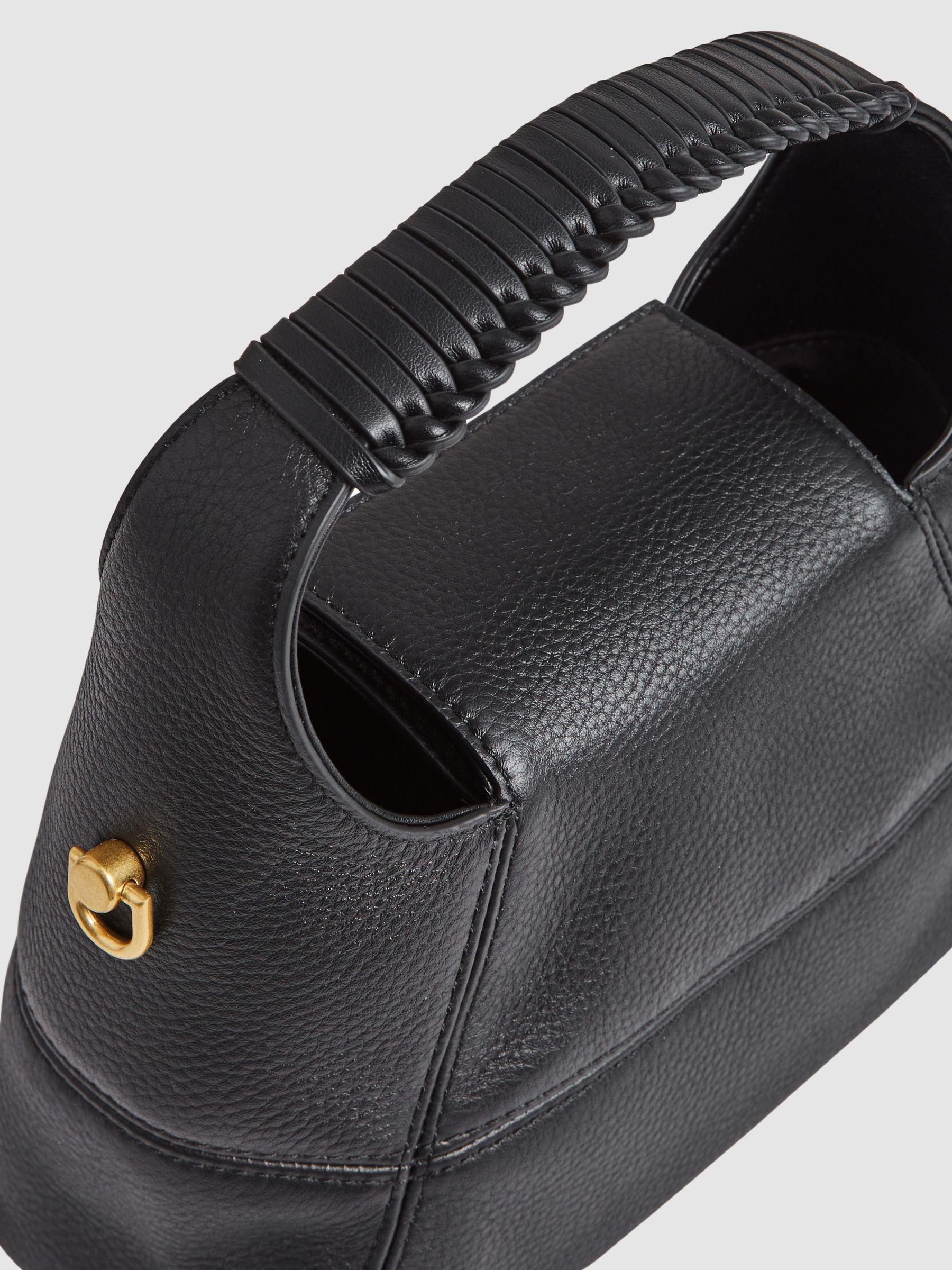 Grained-Leather Crossbody Bag in Black Product Image