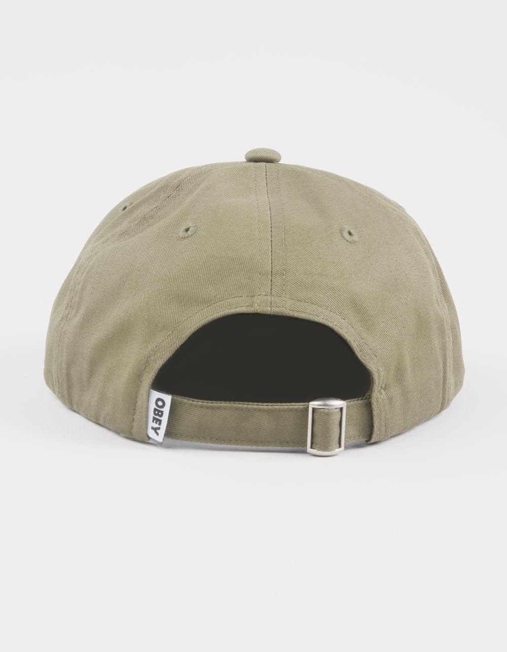 OBEY Bold Twill 6 Panel Strapback Hat - OLIVE Product Image