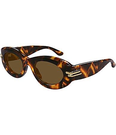 Womens Bold Ribbon 51MM Oval Sunglasses Product Image