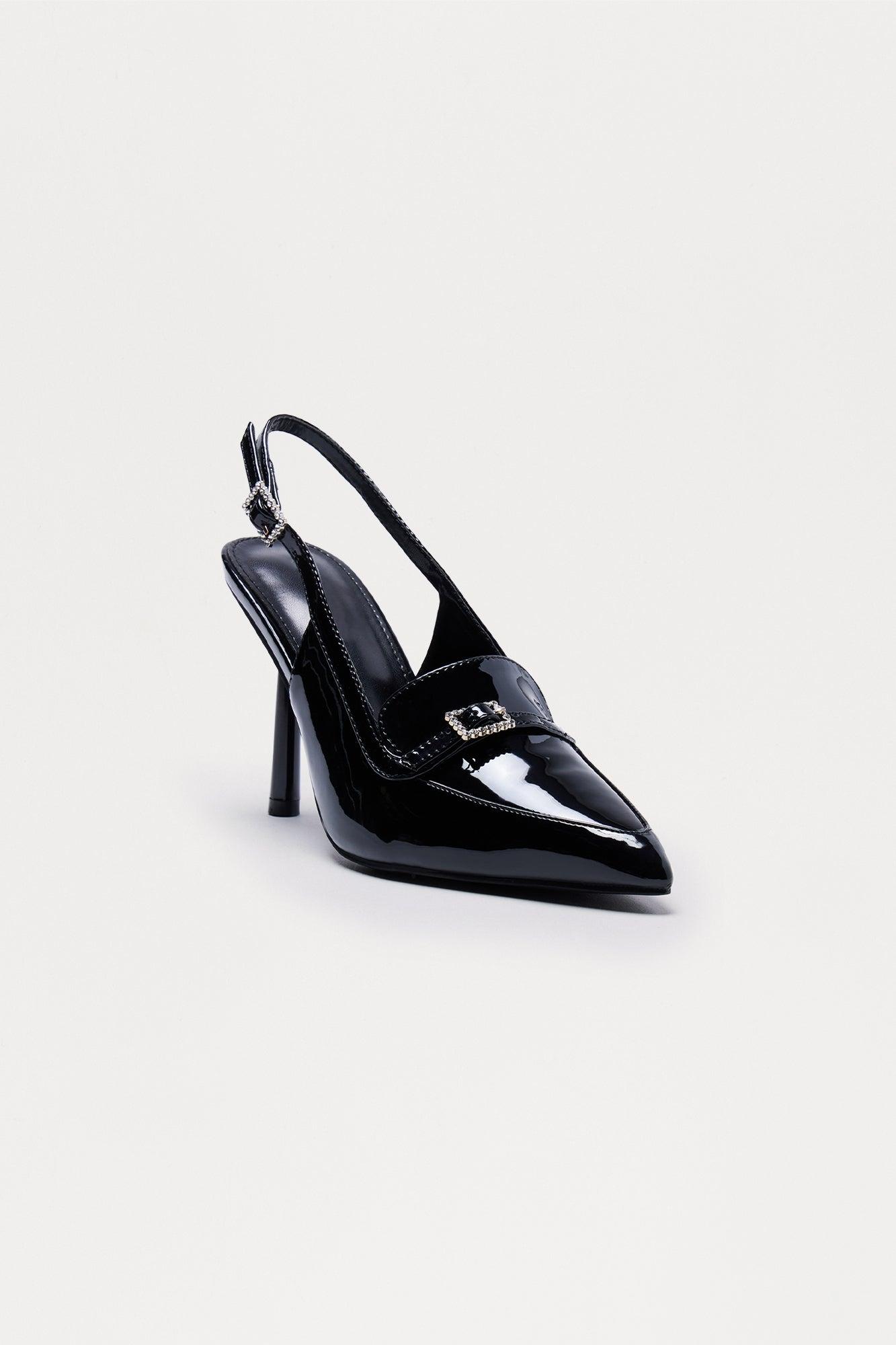 Thiago Buckle Slingback Stiletto Pumps - Black Female Product Image