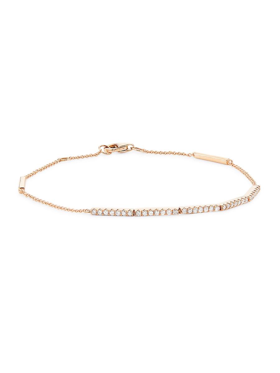 Womens 14K Rose Gold & 0.23 TCW Diamond Bracelet Product Image