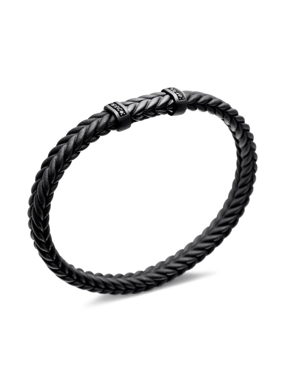 Chevron braided diamond bracelet Product Image