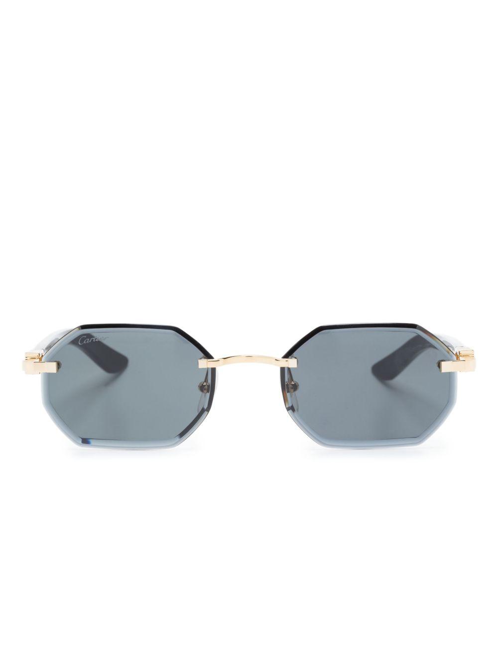 geometric rimless sunglasses Product Image