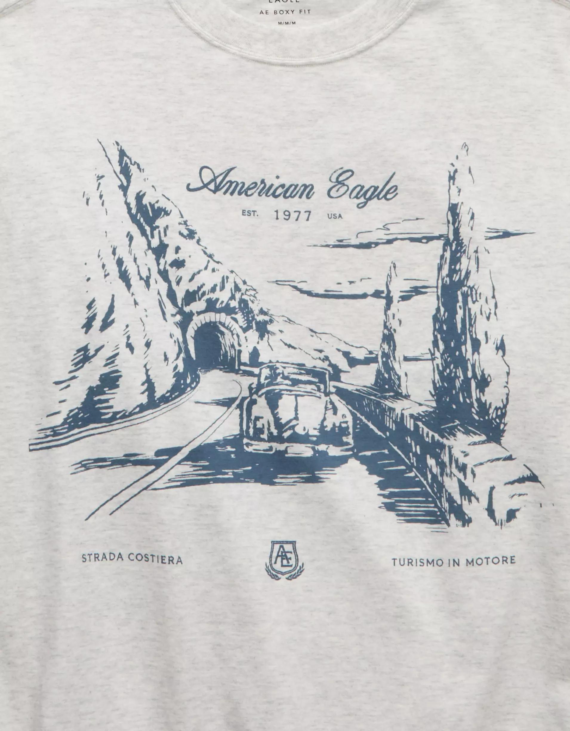 AE Boxy Long Sleeve Graphic T-Shirt Product Image