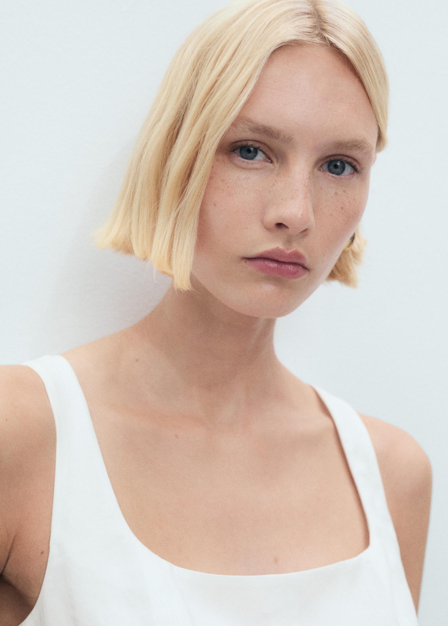 Long lyocell jumpsuit with belt - Women | MANGO USA Product Image