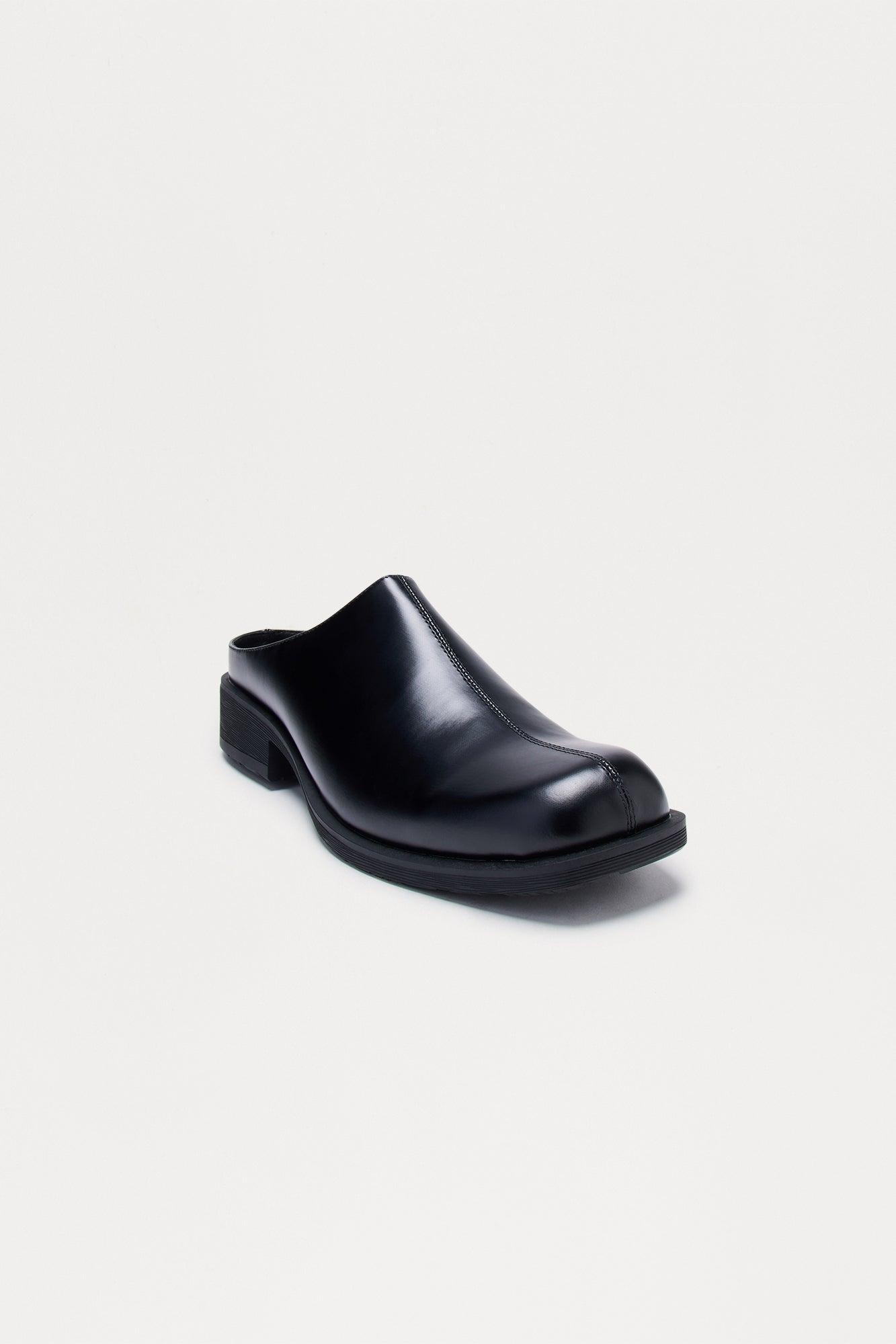 Square Toe Slip On Mule - Black Product Image