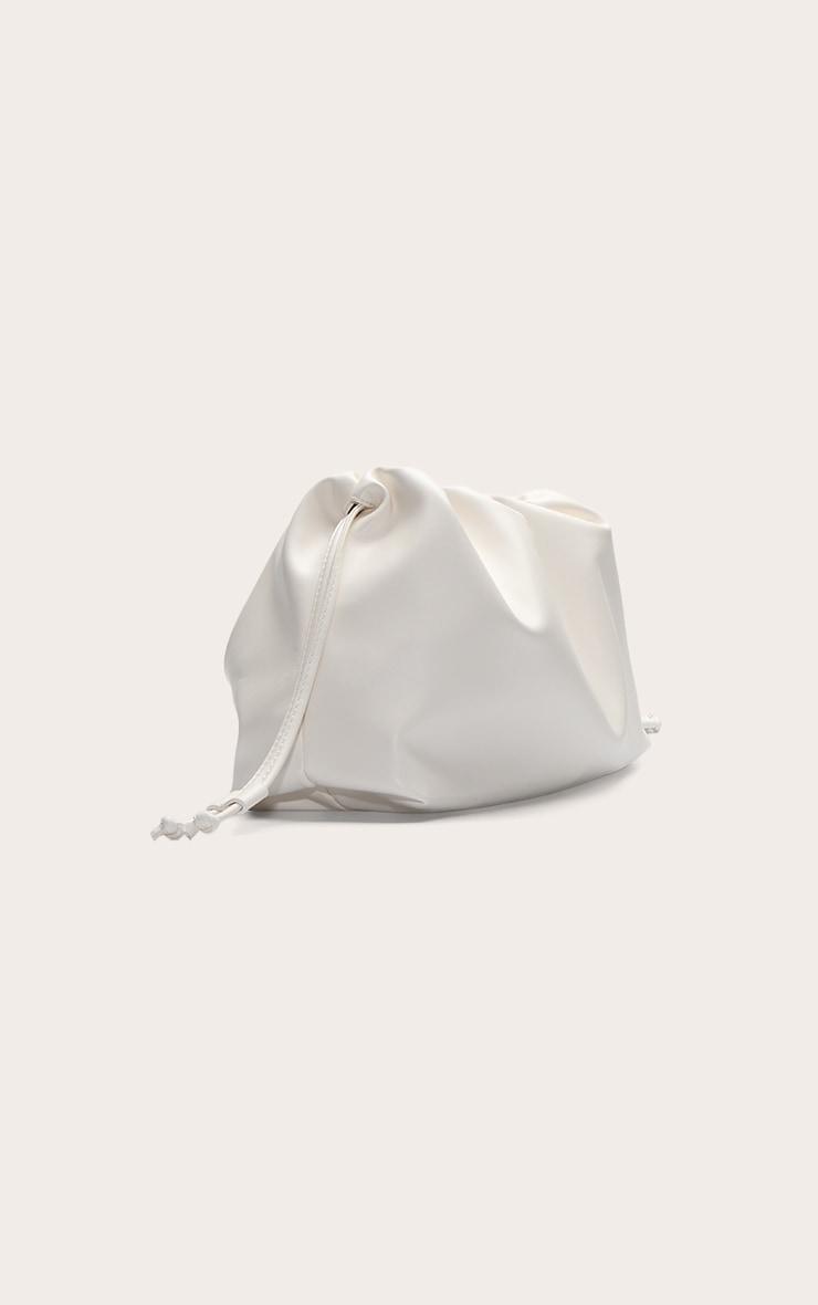 Cream Pu Oversize Drawstring Clutch Bag Product Image
