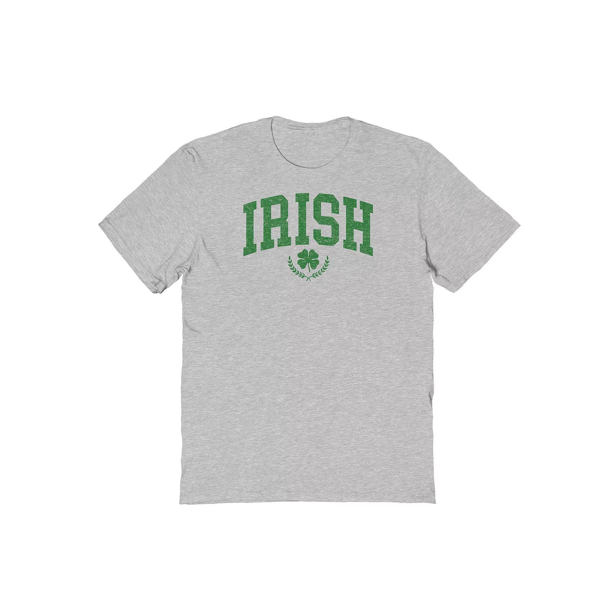 Men's St Patrick's Day Irish Green Collegiate Graphic Tee,  Product Image