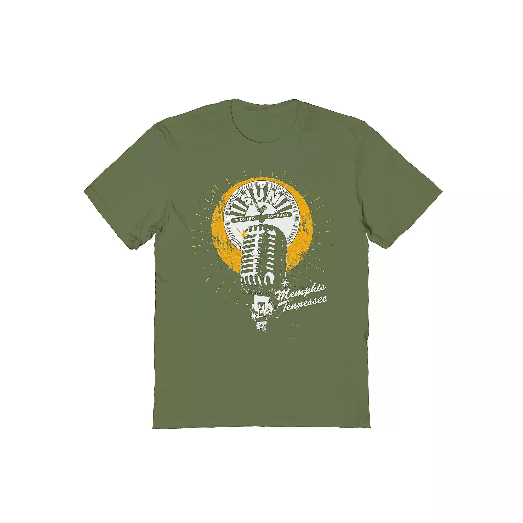 Men's Rising Mic & Sun Graphic Tee, Size: XXL, Military Green Product Image
