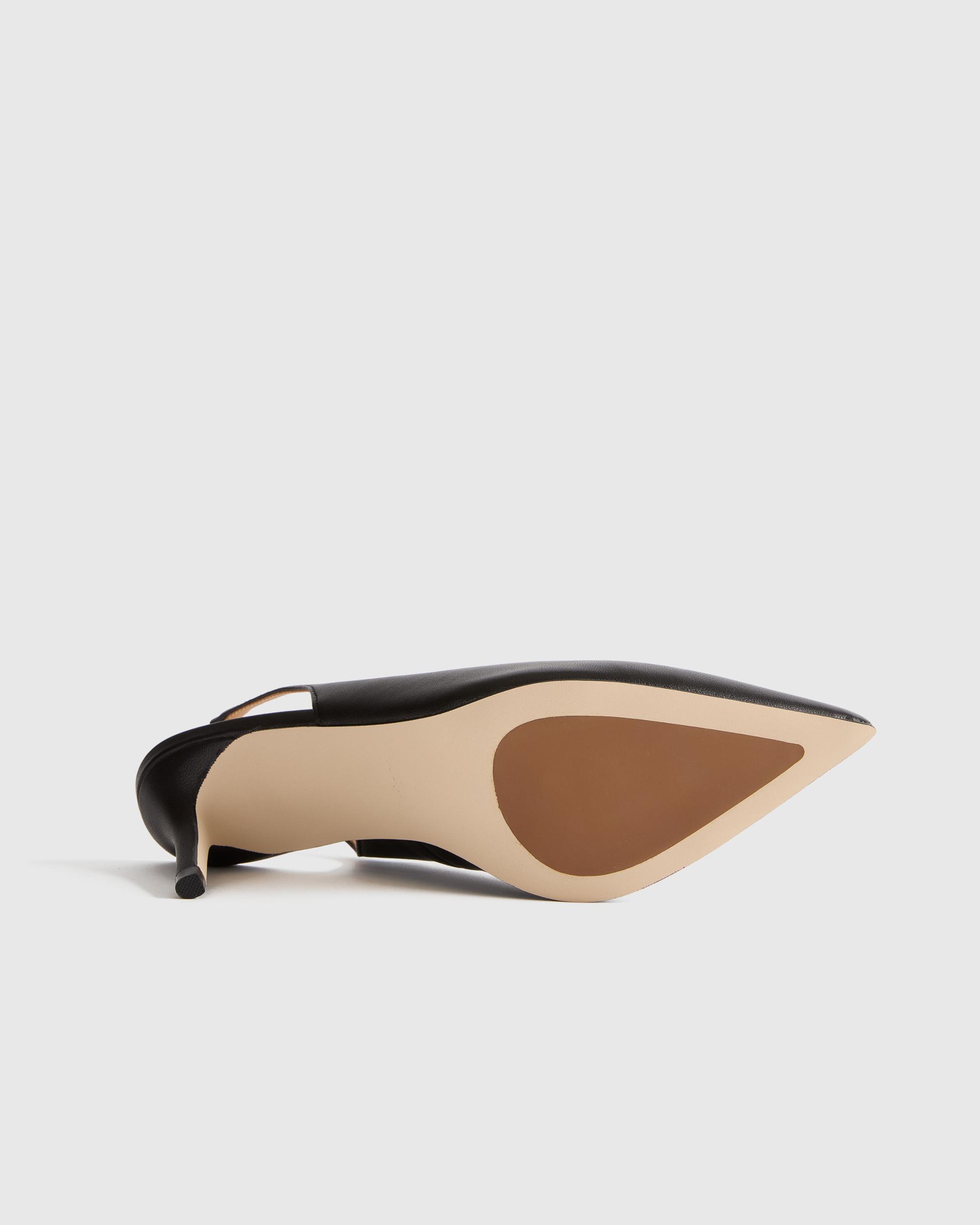Quince | Women's Italian Leather Slingback 75mm Heel Product Image