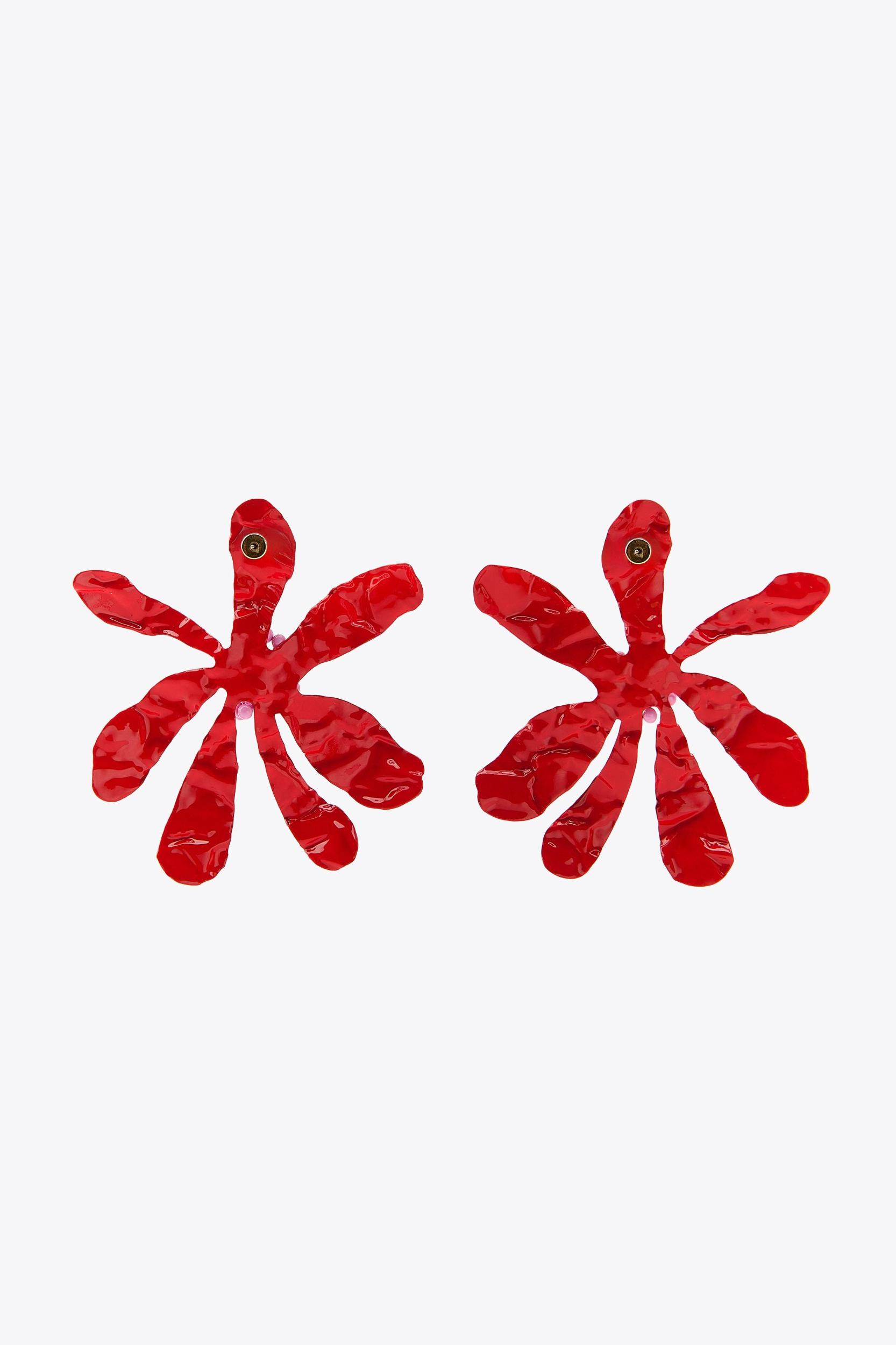 BEADED COMBINATION FLOWER EARRINGS Product Image