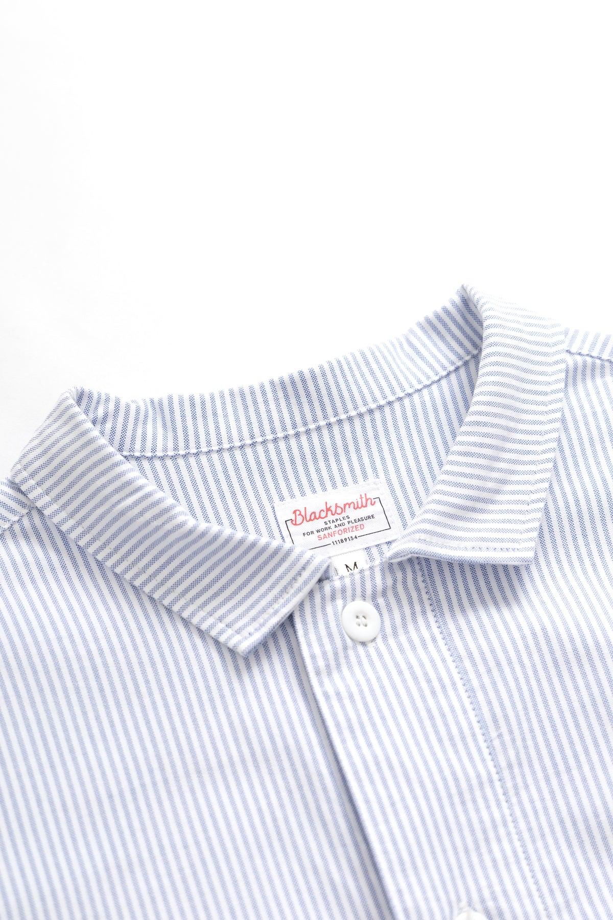 Blacksmith - 'Boxford' Utility Shirt - Blue Stripe Product Image