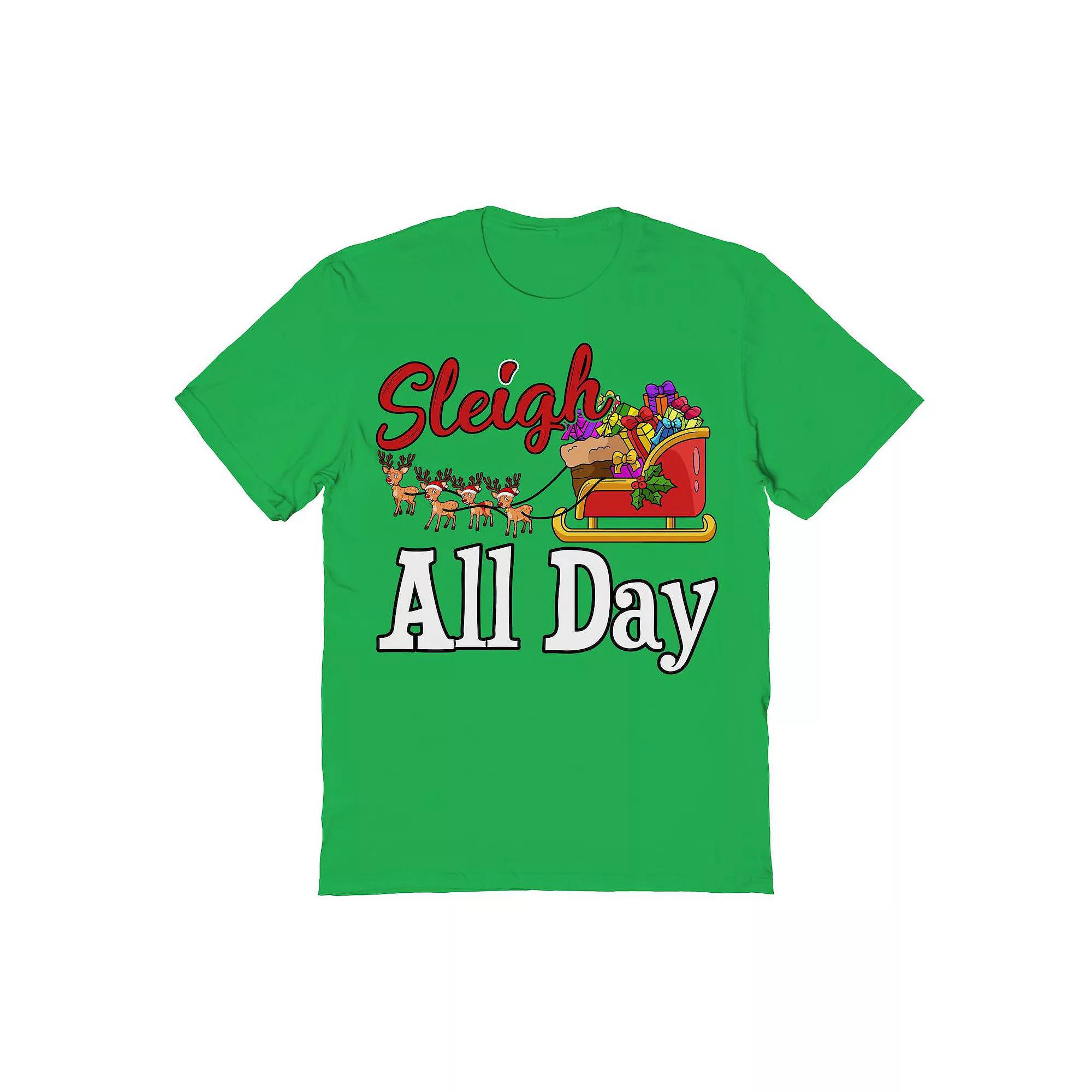 Men's Sleigh Gift Day Christmas Graphic Tee, Adult Unisex,  Product Image