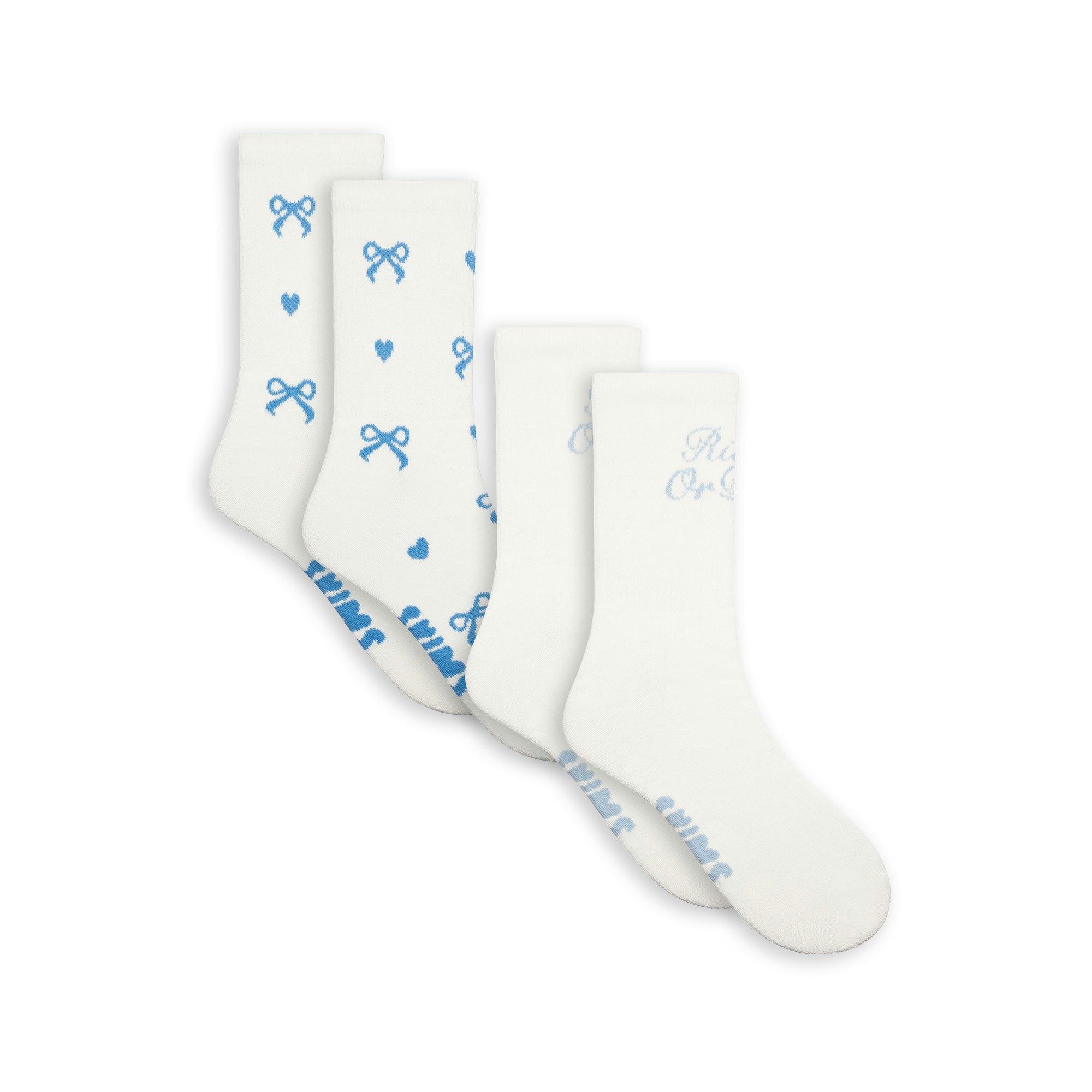 WEDDING SOCK 2-PACK | MARBLE AND CLOUD BOW PRINT Product Image